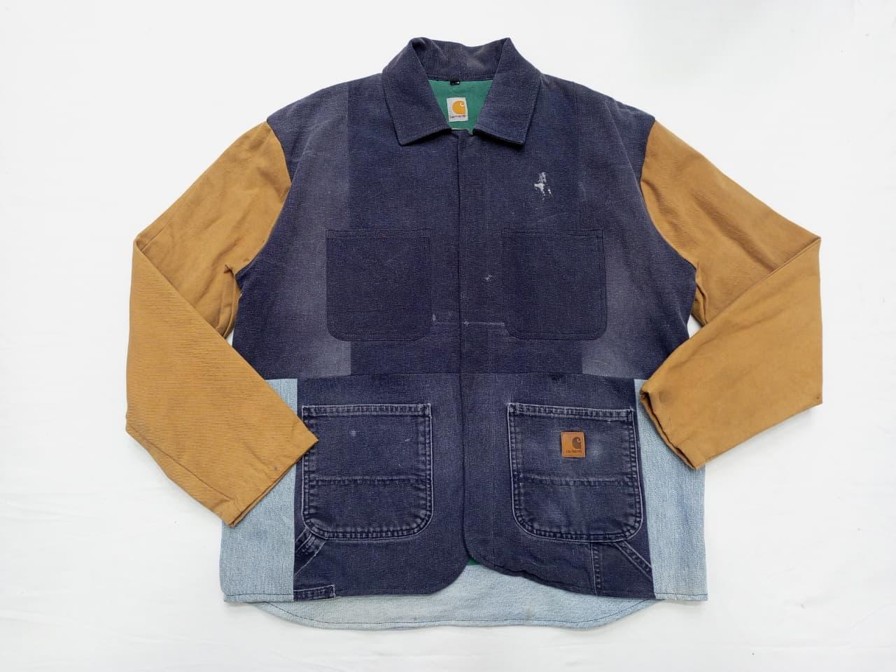 CR790 Multicolor Patchwork Upcycled Carhartt Jacke..