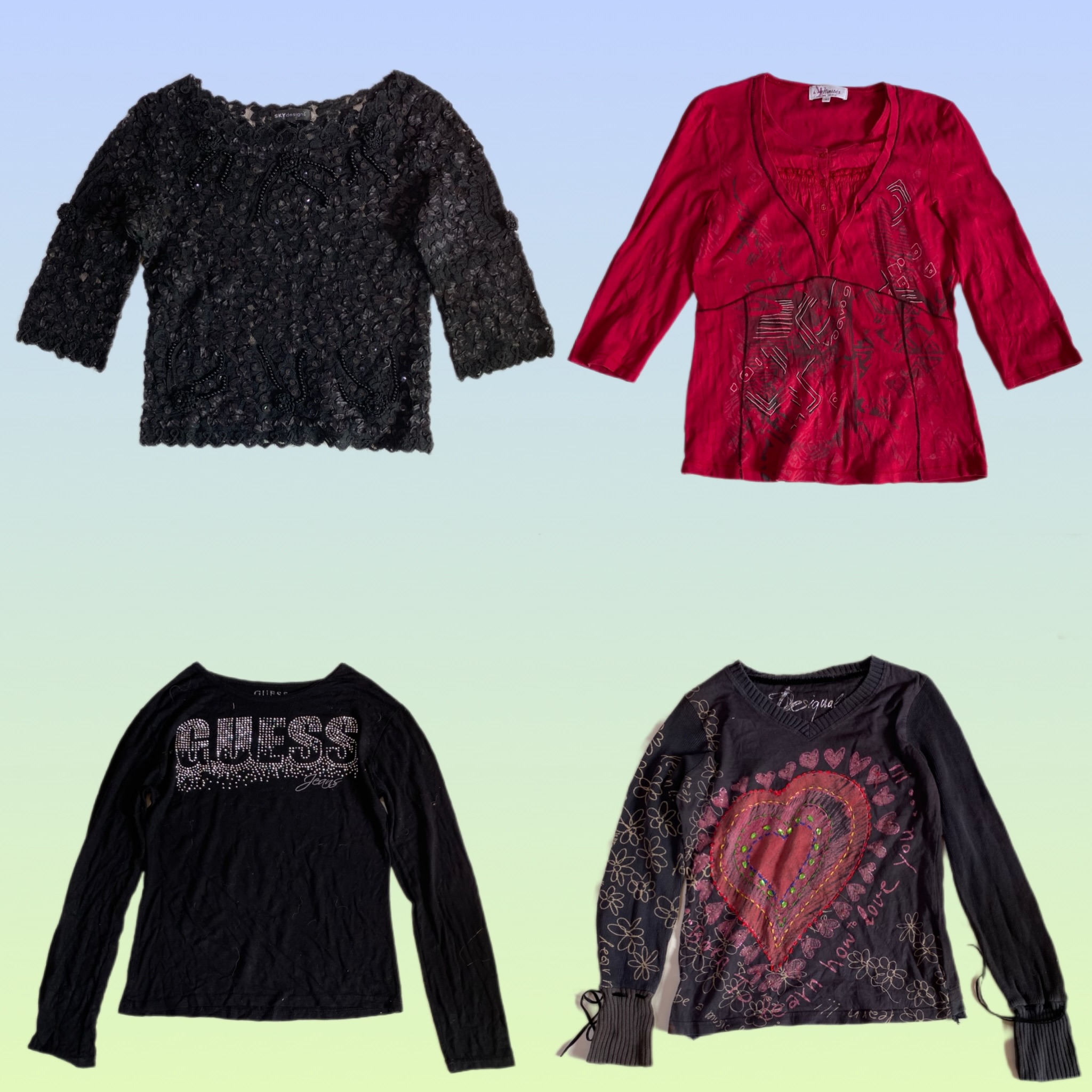 Y2K Romantic Vibe Full sleeve Tops (TS-1534)