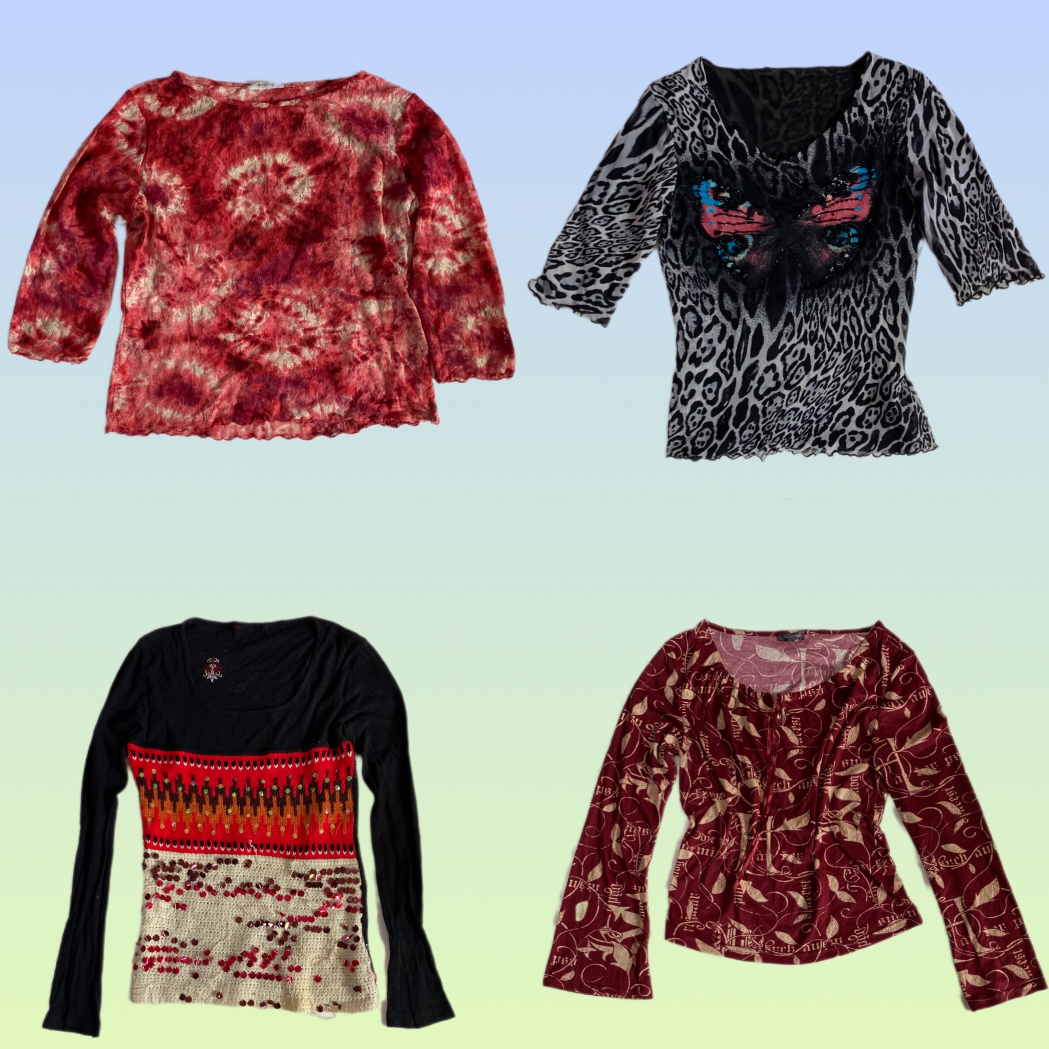 Y2K Unique Full Sleeve Tops (TS-1539)