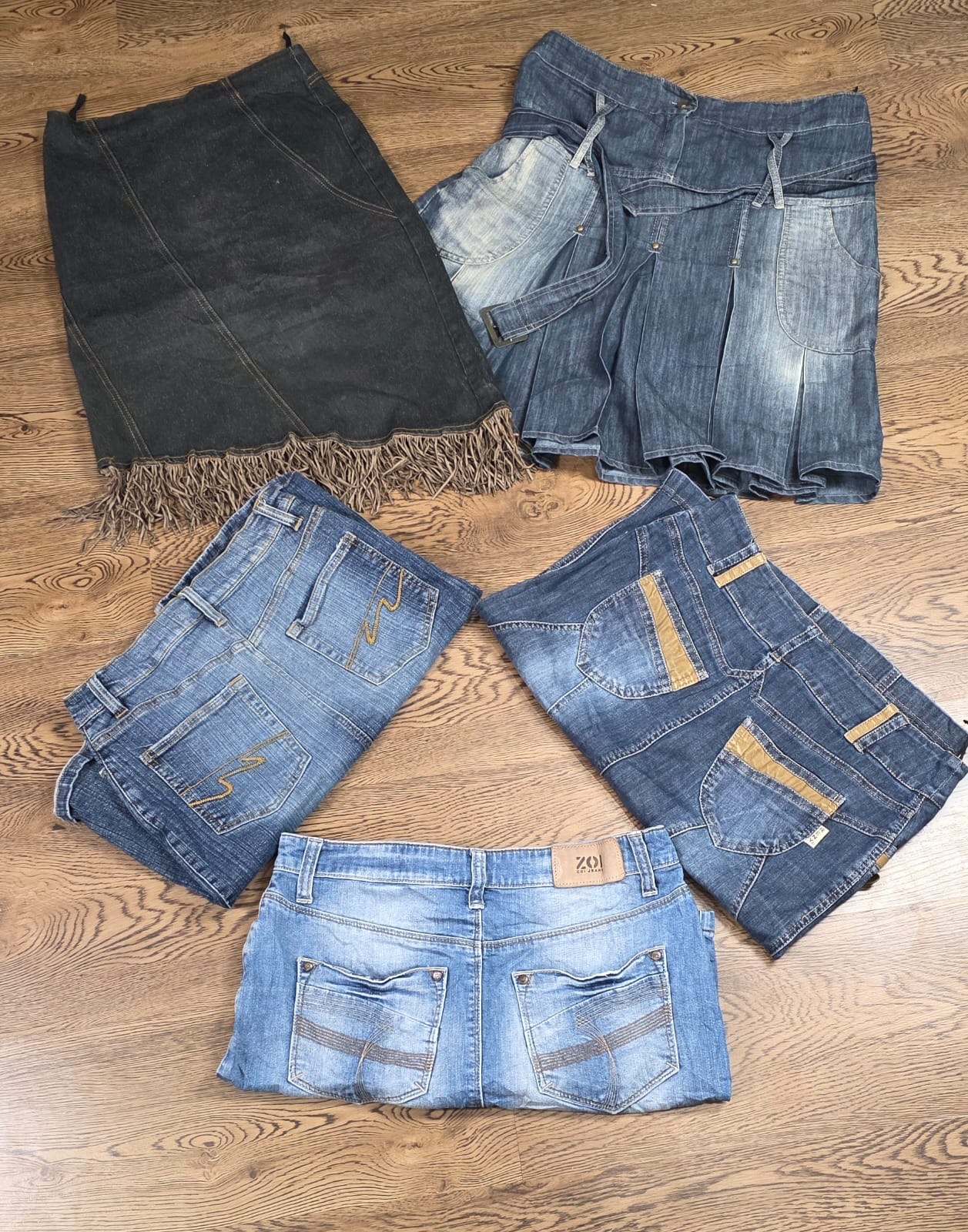 Jupes midi en denim Y2K