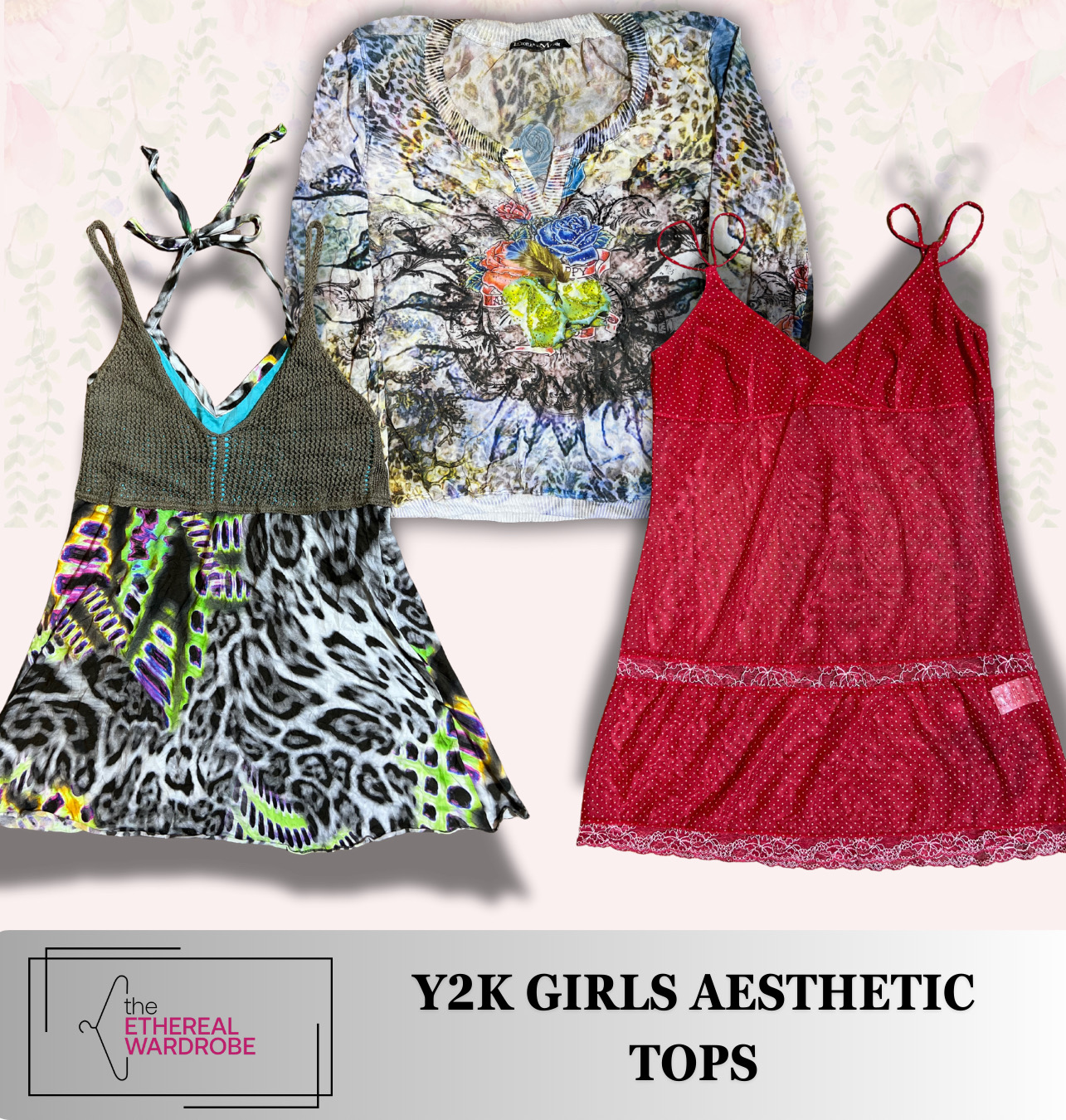 Y2K Colourful Boho Fairycore Tops