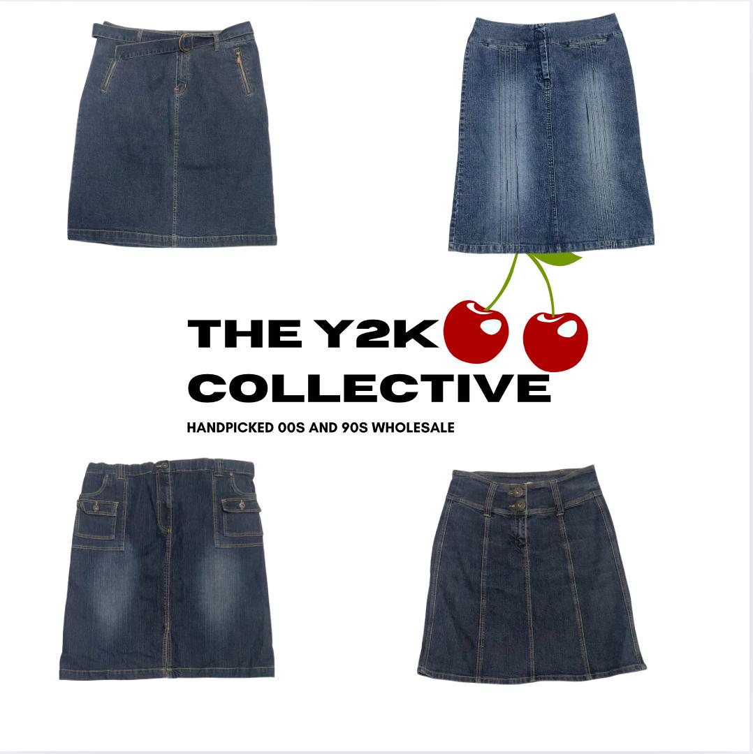 Sex in the City 00s Denim Skirt Bundle – Micro Mini & Midi Jean Skirts(TYC36)