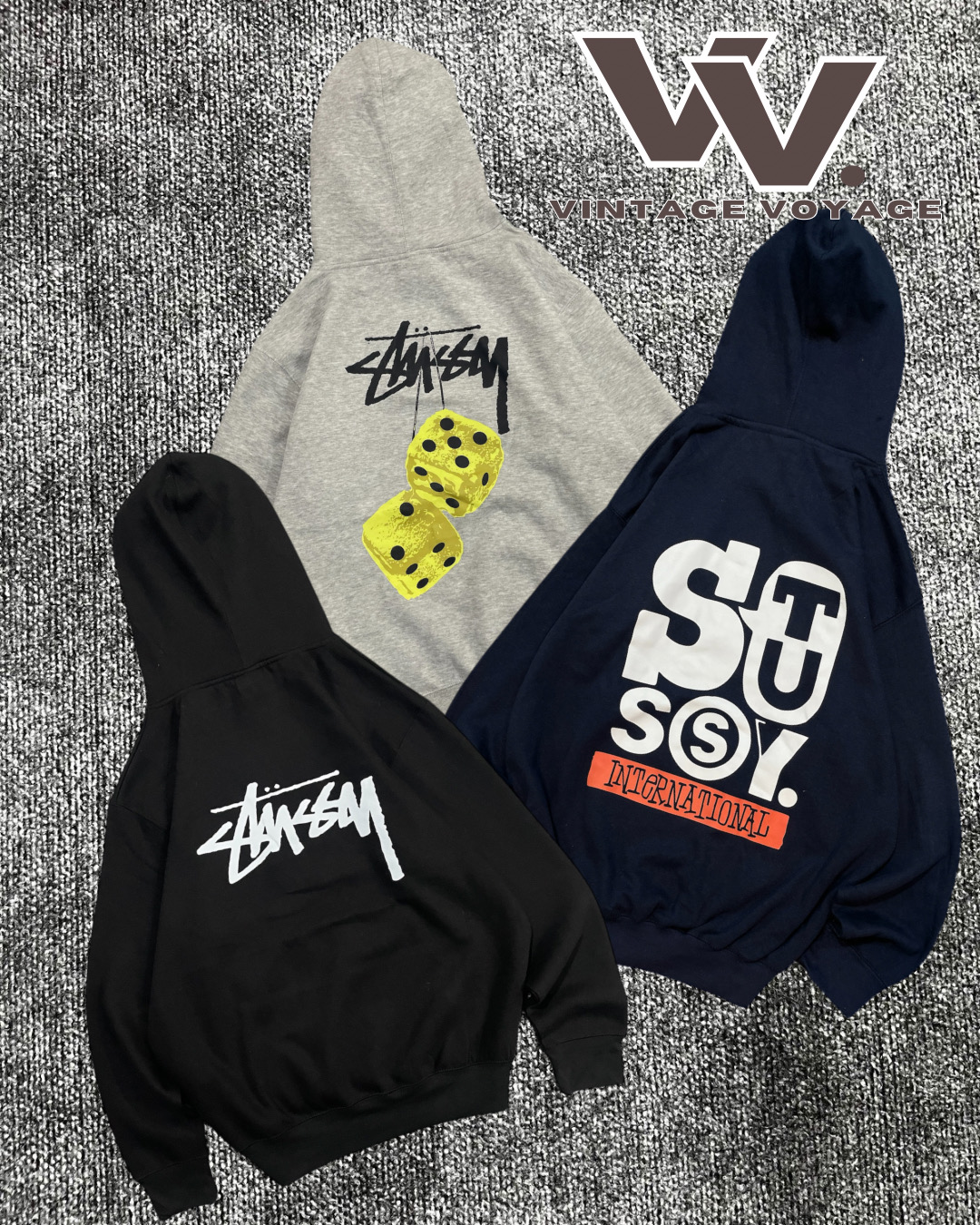 Stussy Rework Style Printed Pull Over hoodies #112125