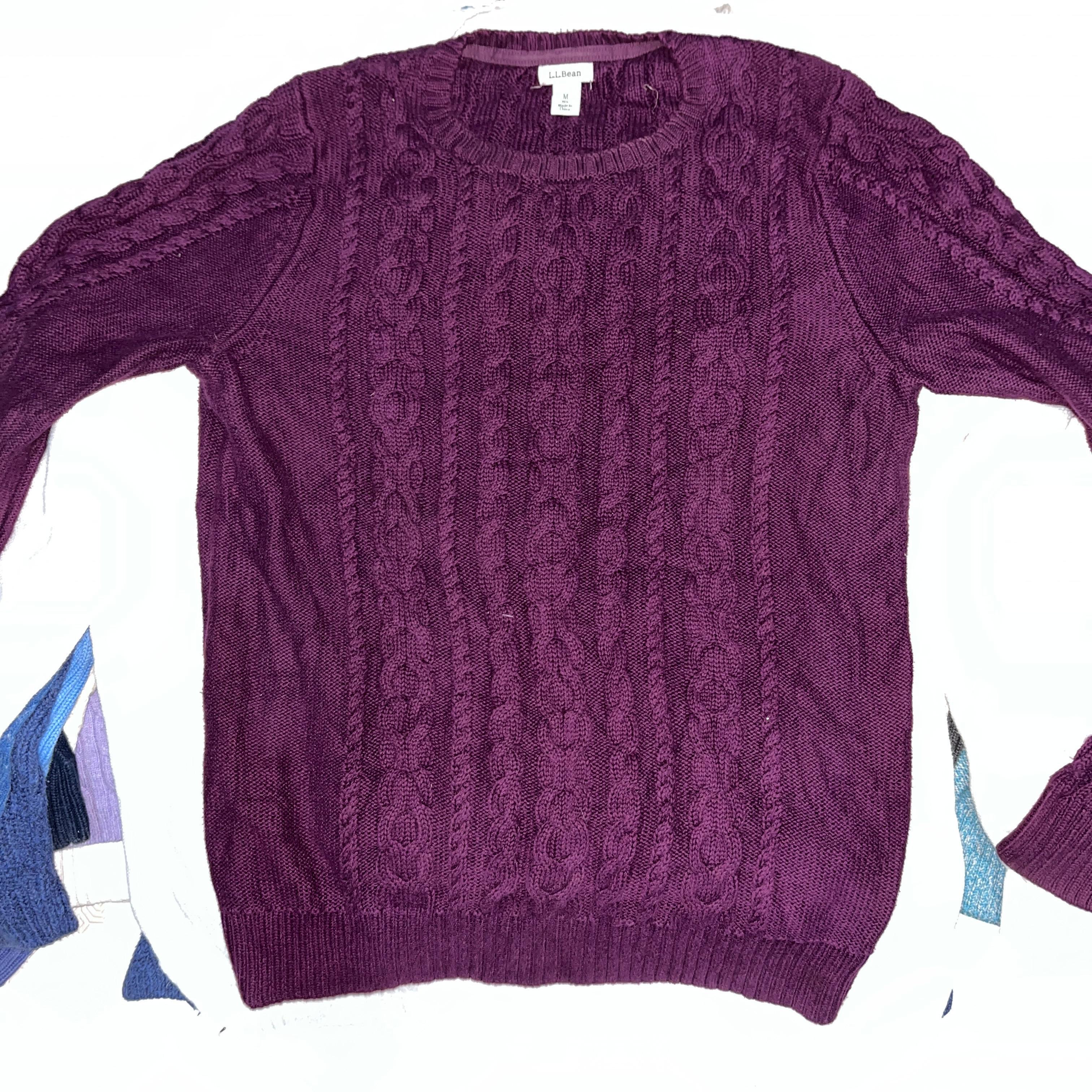 HR26 LL.BEAN ラウンドネック ケーブルニットセーター
