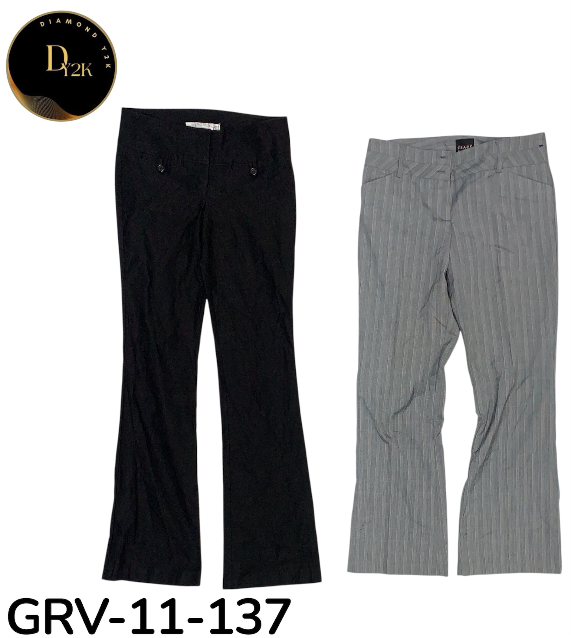 Y2K Poly Straight-Leg Pants – Classic Retro Aesthetic (GRV-11-137)