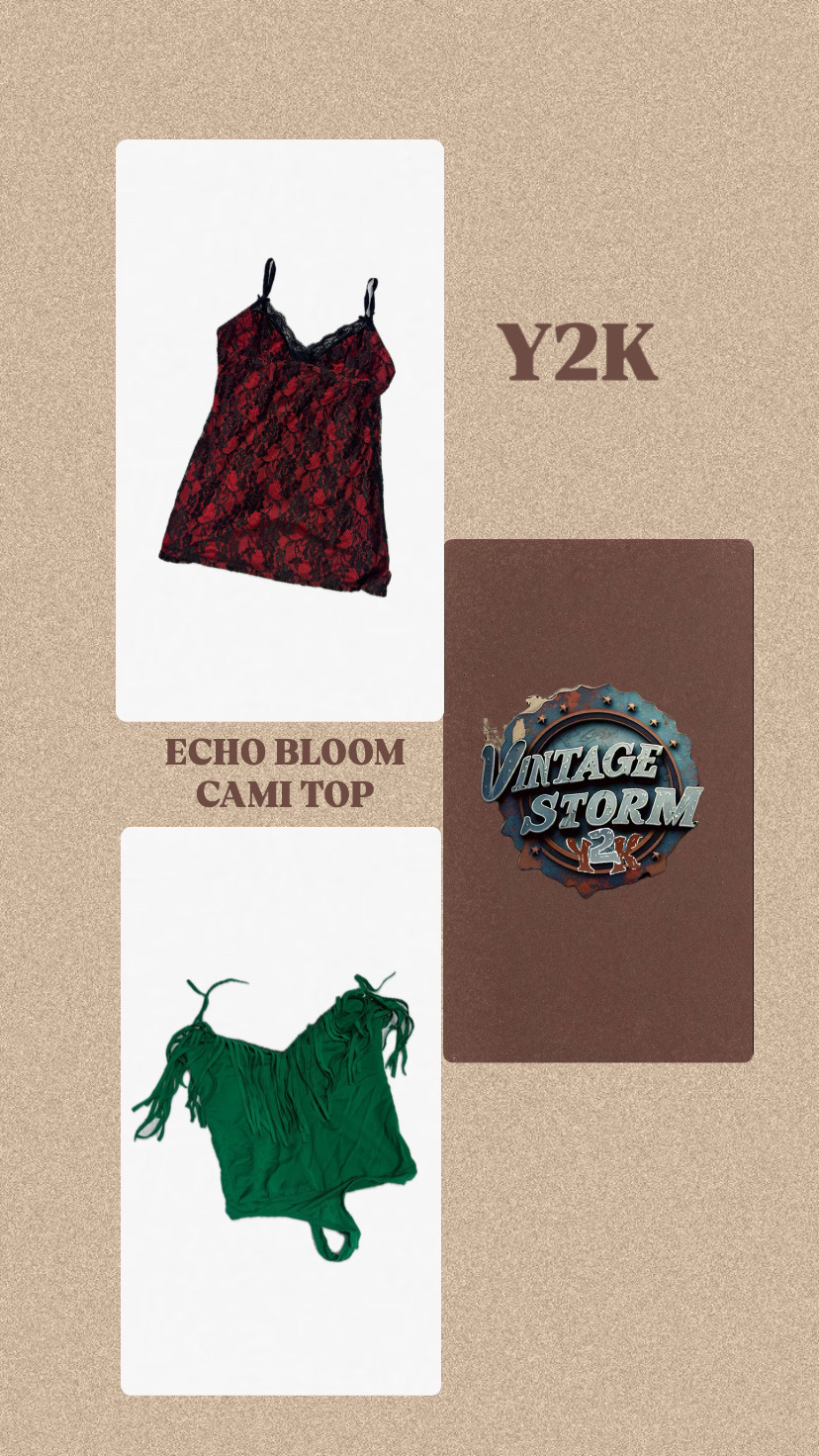 Y2k Echo Bloom Cami Top