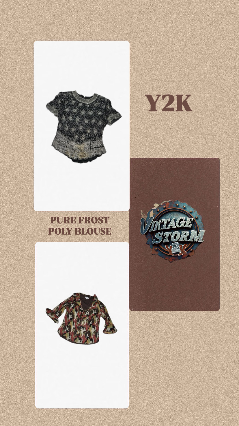 Y2k Pure Frost Poly Blouse