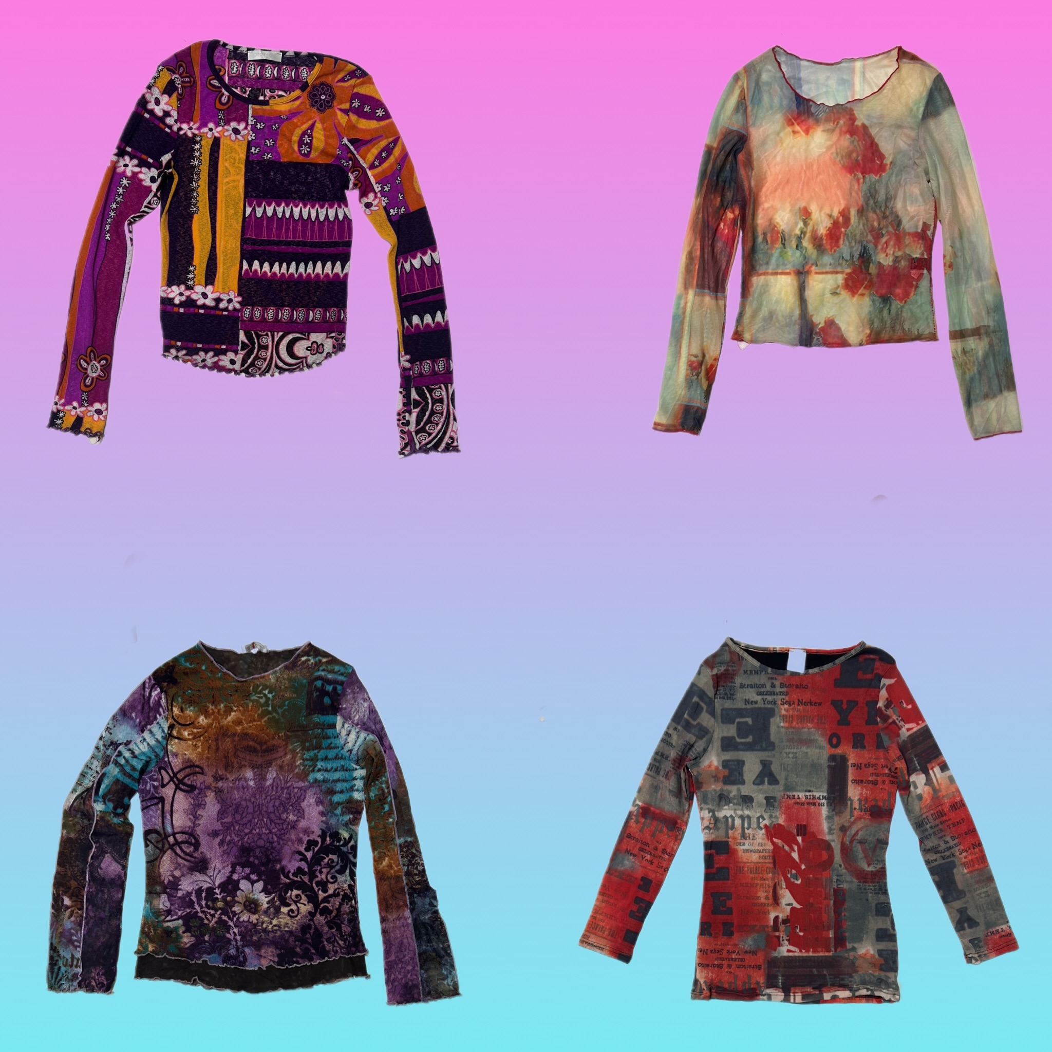 Lebendige bedruckte Mesh-Oberteile (TT 231)