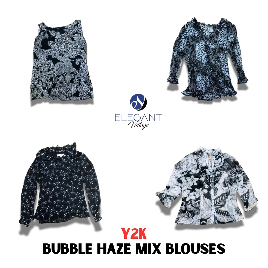 Y2Kバブルヘイズミックスブラウス - EV1074