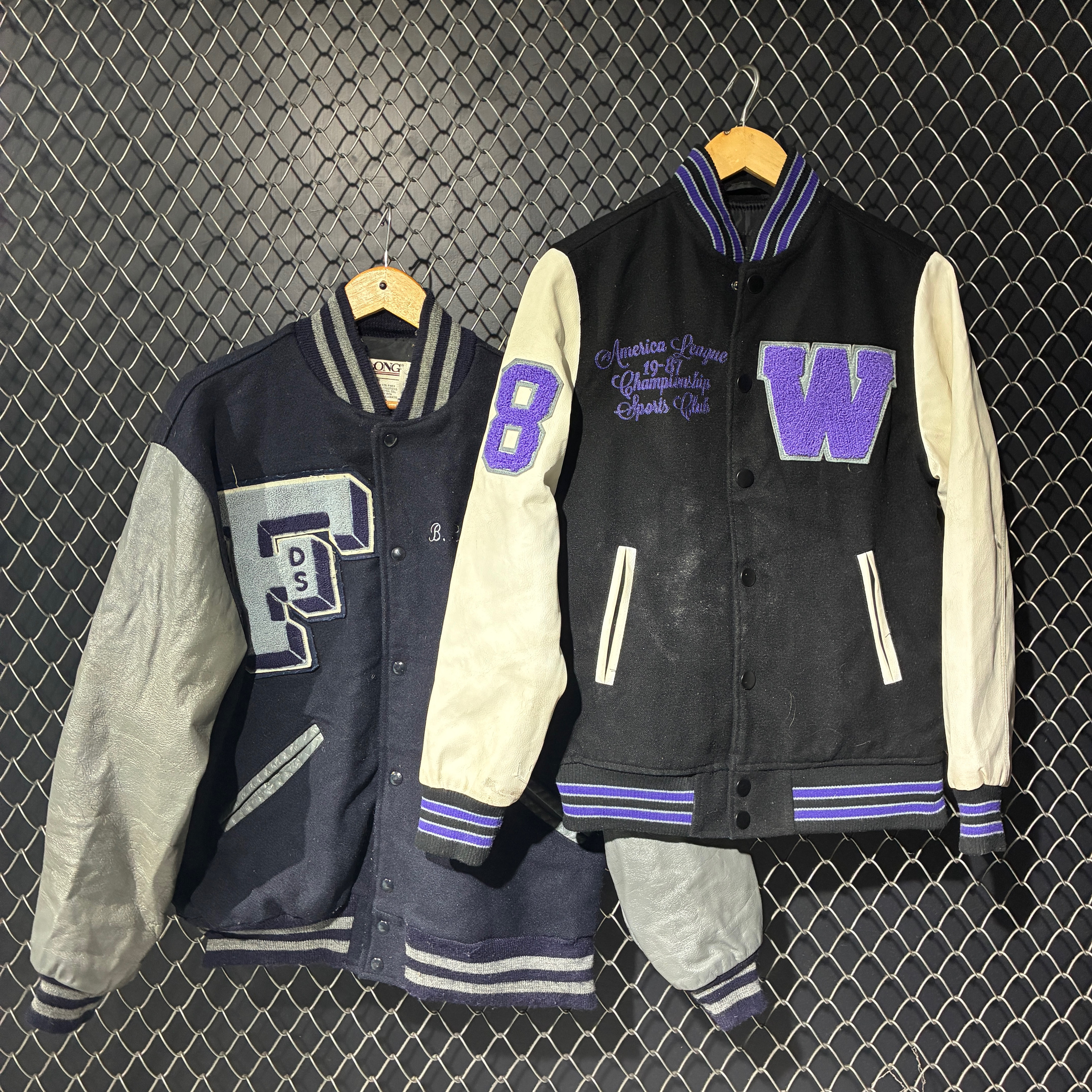 Veste varsity en laine et cuir de baseball (FNC:488)