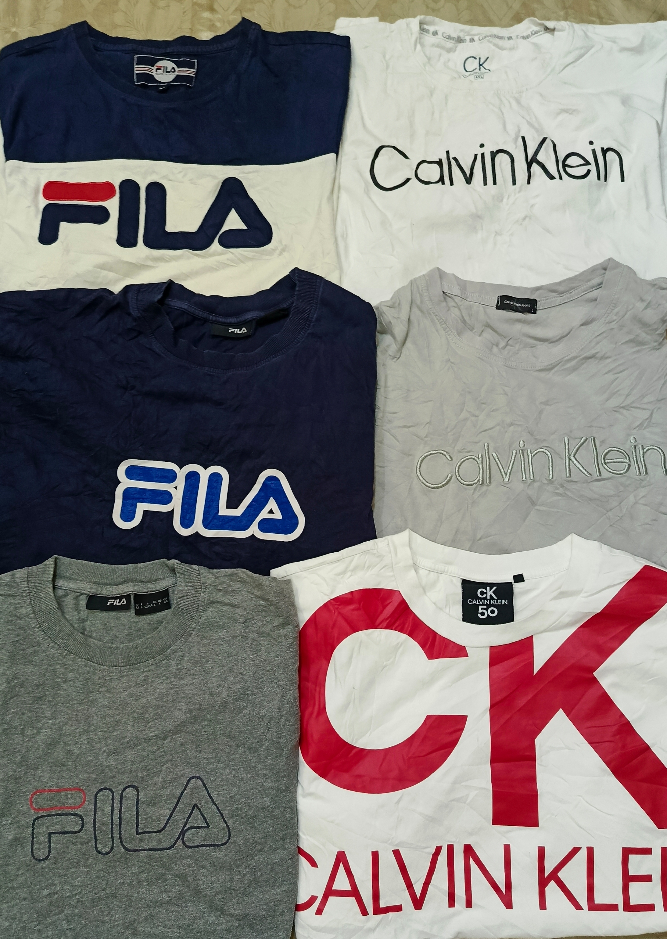 T-shirts Fila et Calvin Klein