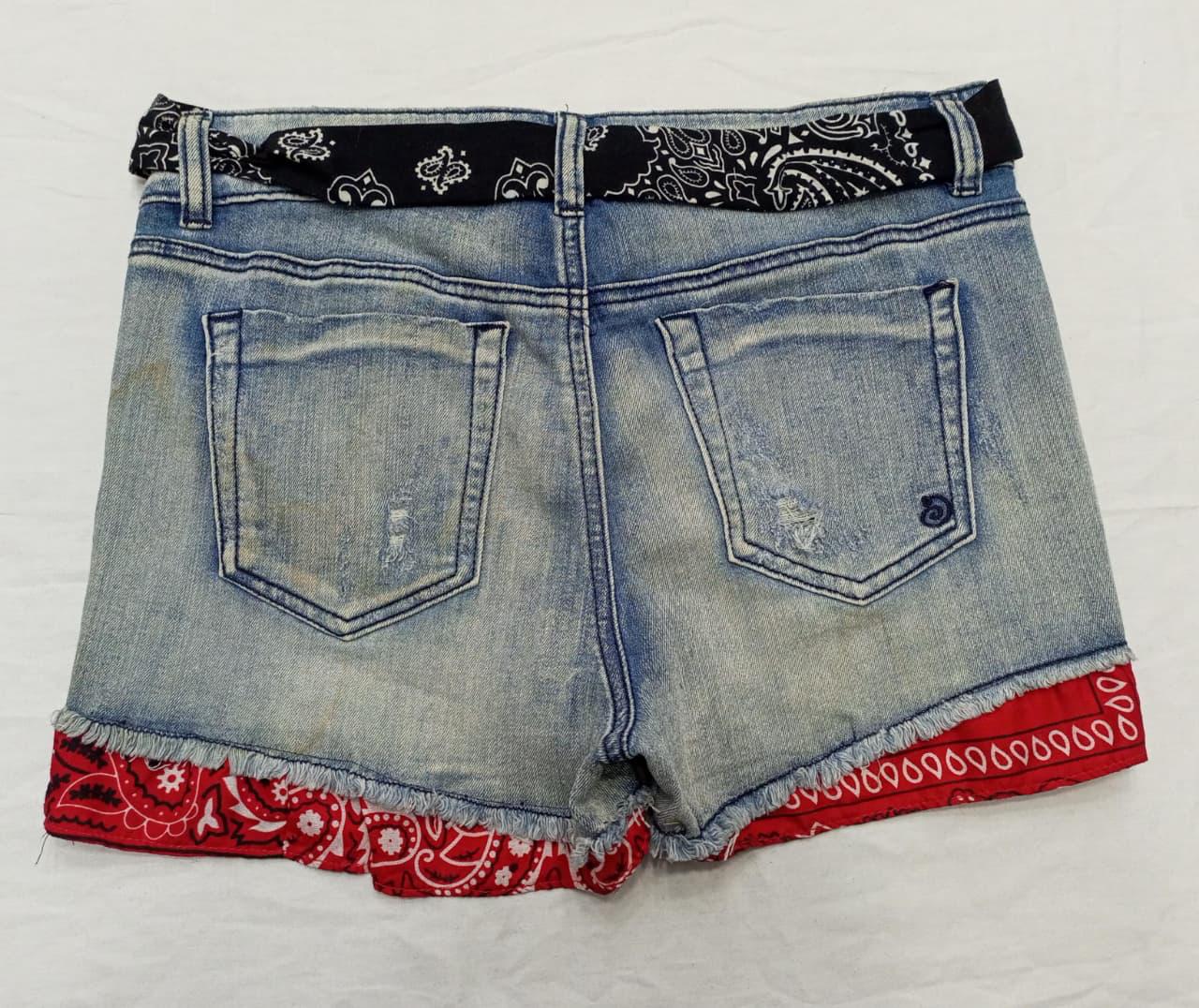 CR809 The Rebel Paisley Upcycled Denim Shorts