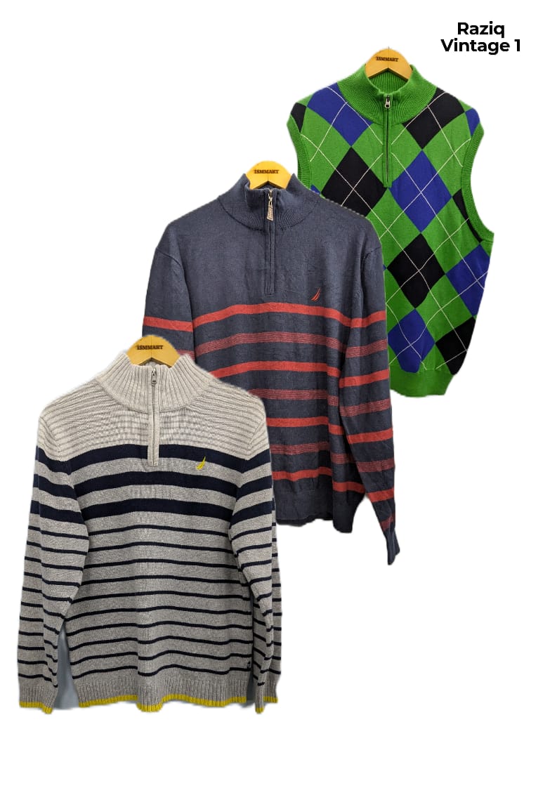 💥 RV1464 Nautica & Chaps 1/4 Zip Knitwear