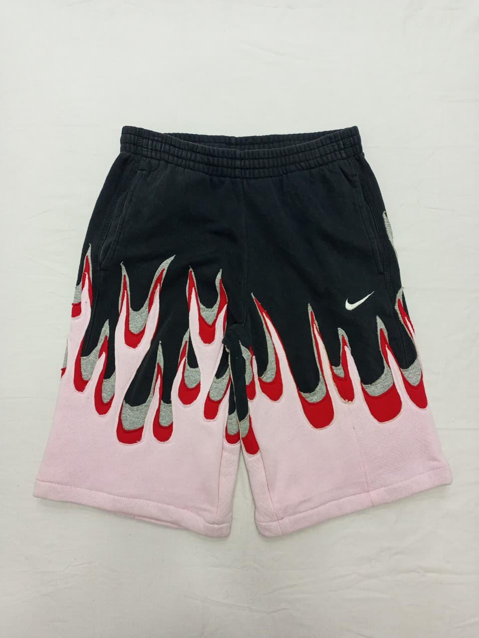 CR811 Upcycled Unisex Flame Patch Shorts