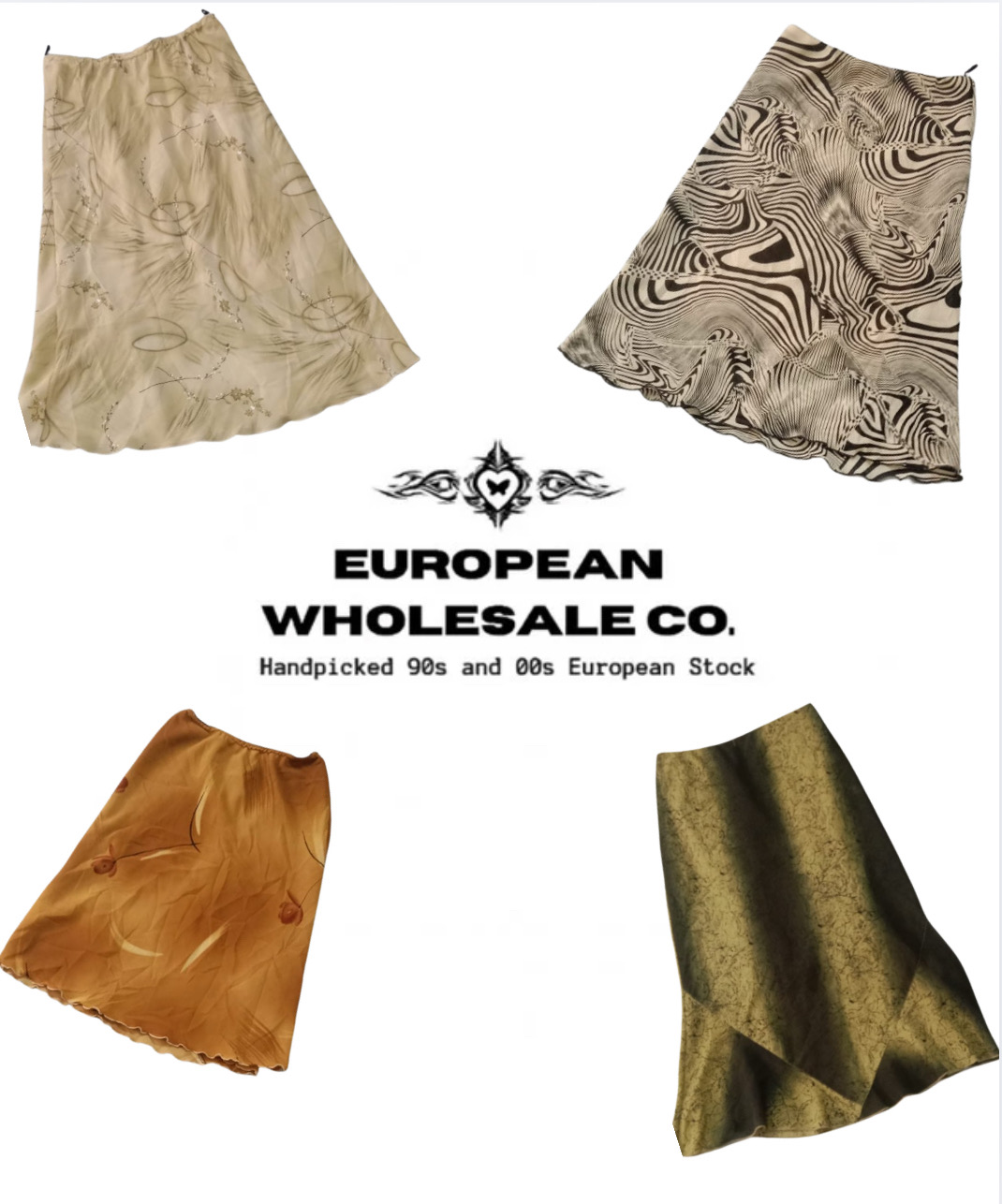 ヨーロッパのビンテージミディ/マキシスカート詰め合わせ（再販用）（EWC108）