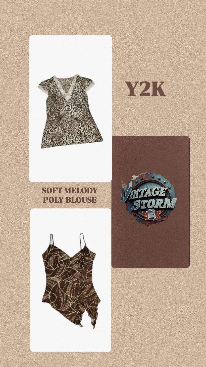 Y2k Soft Melody Poly Blouse