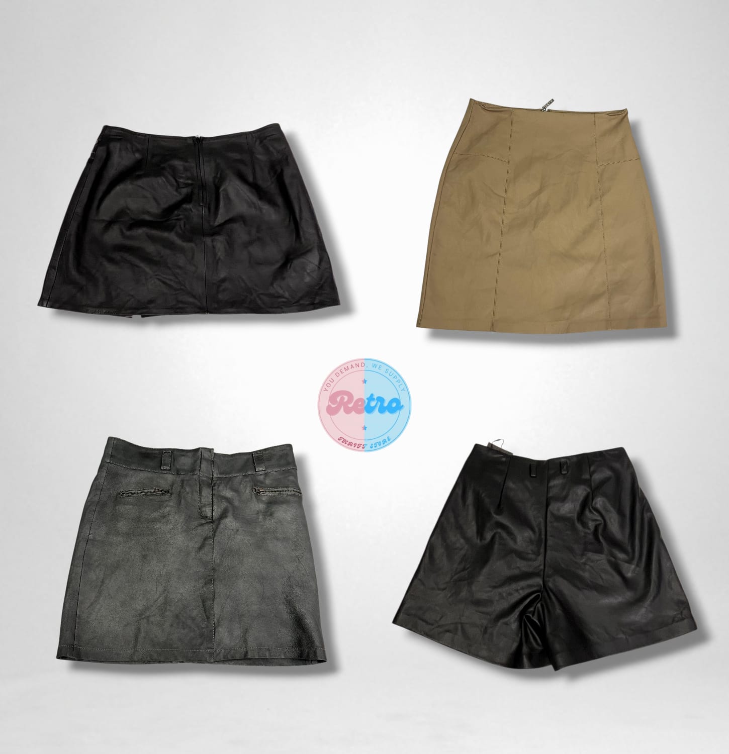 Jupes en faux cuir rétro années 90/00 (E)