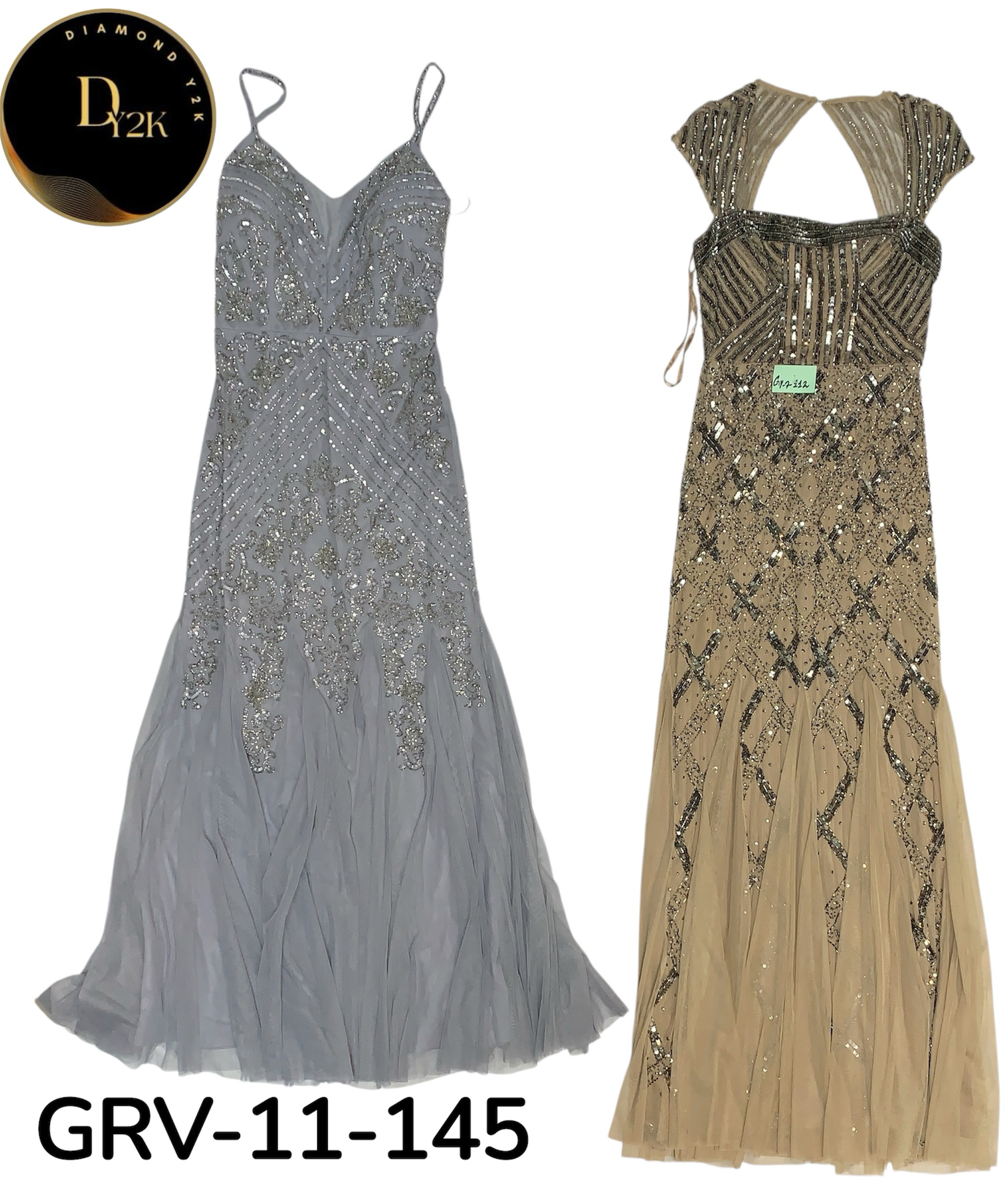 Luxuriöses Perlen-Party-Kleid – Zeitlose Y2K-Mode (GRV-11-145)