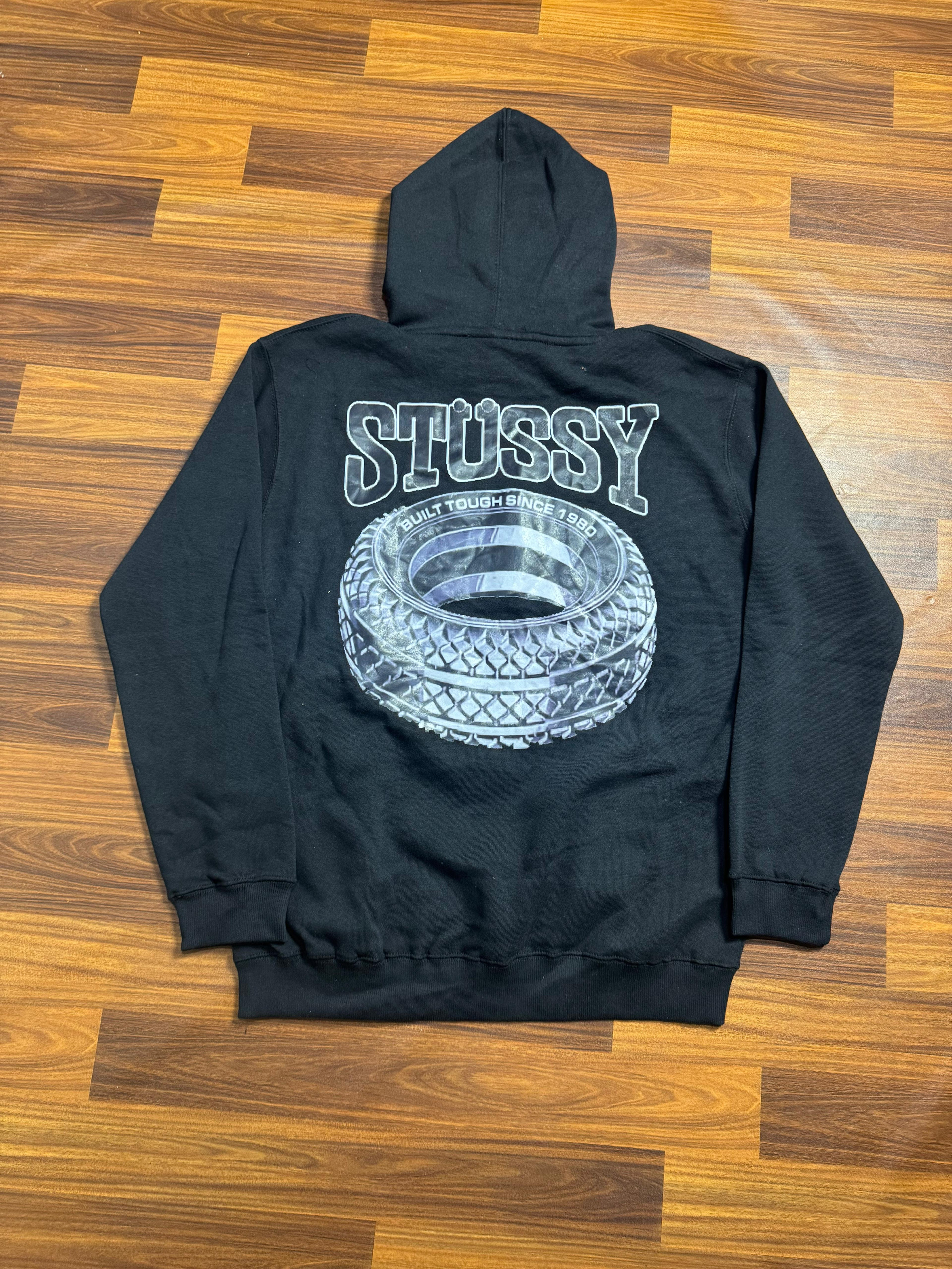 Stussy rework style tire hoodies