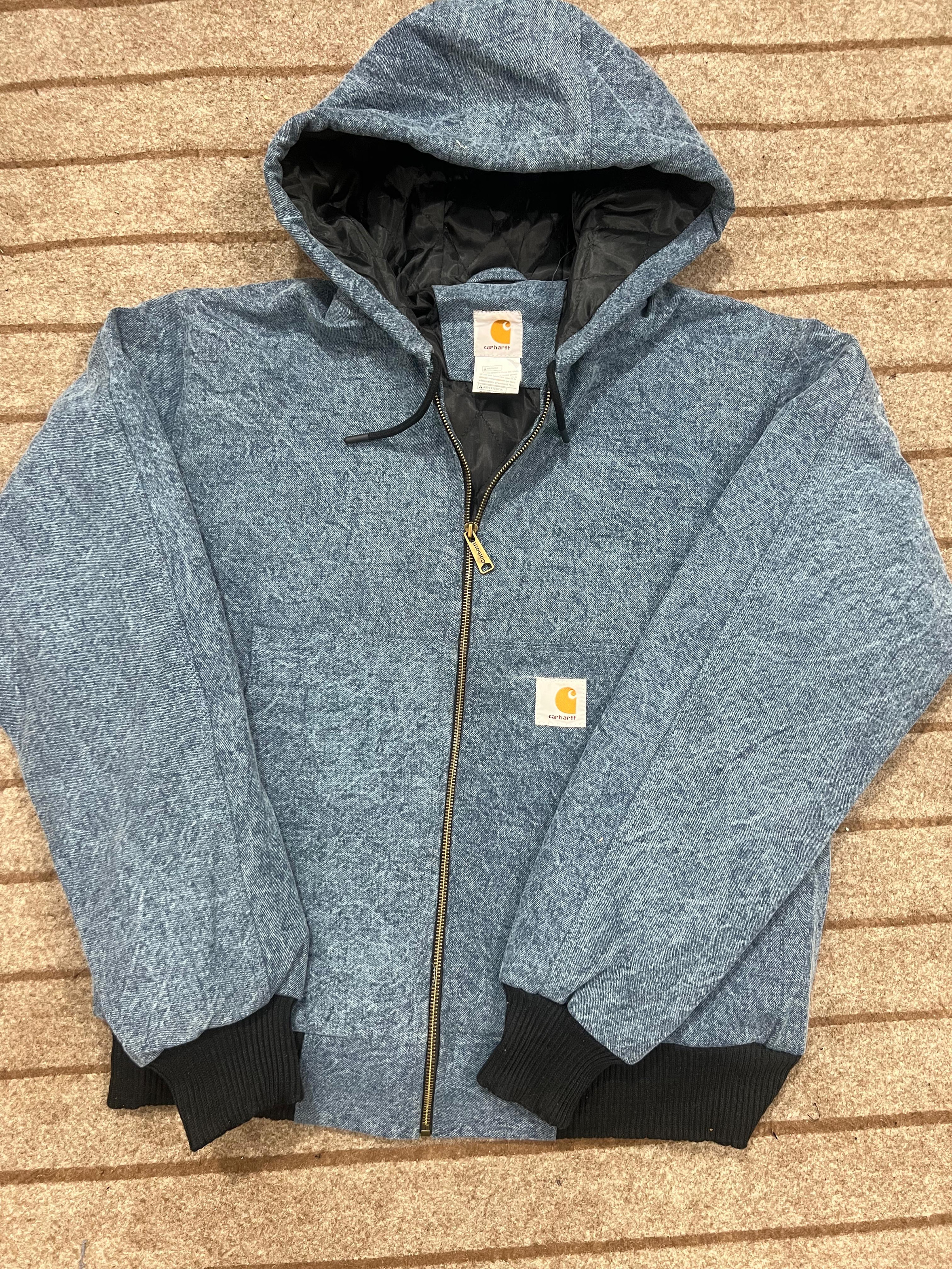 Carhartt Active Light Blue Reworked Style Denim Jackets
