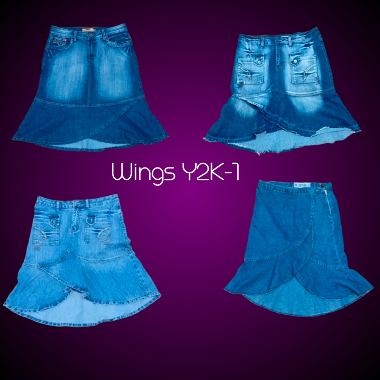 Y2K Denim midi skirts
