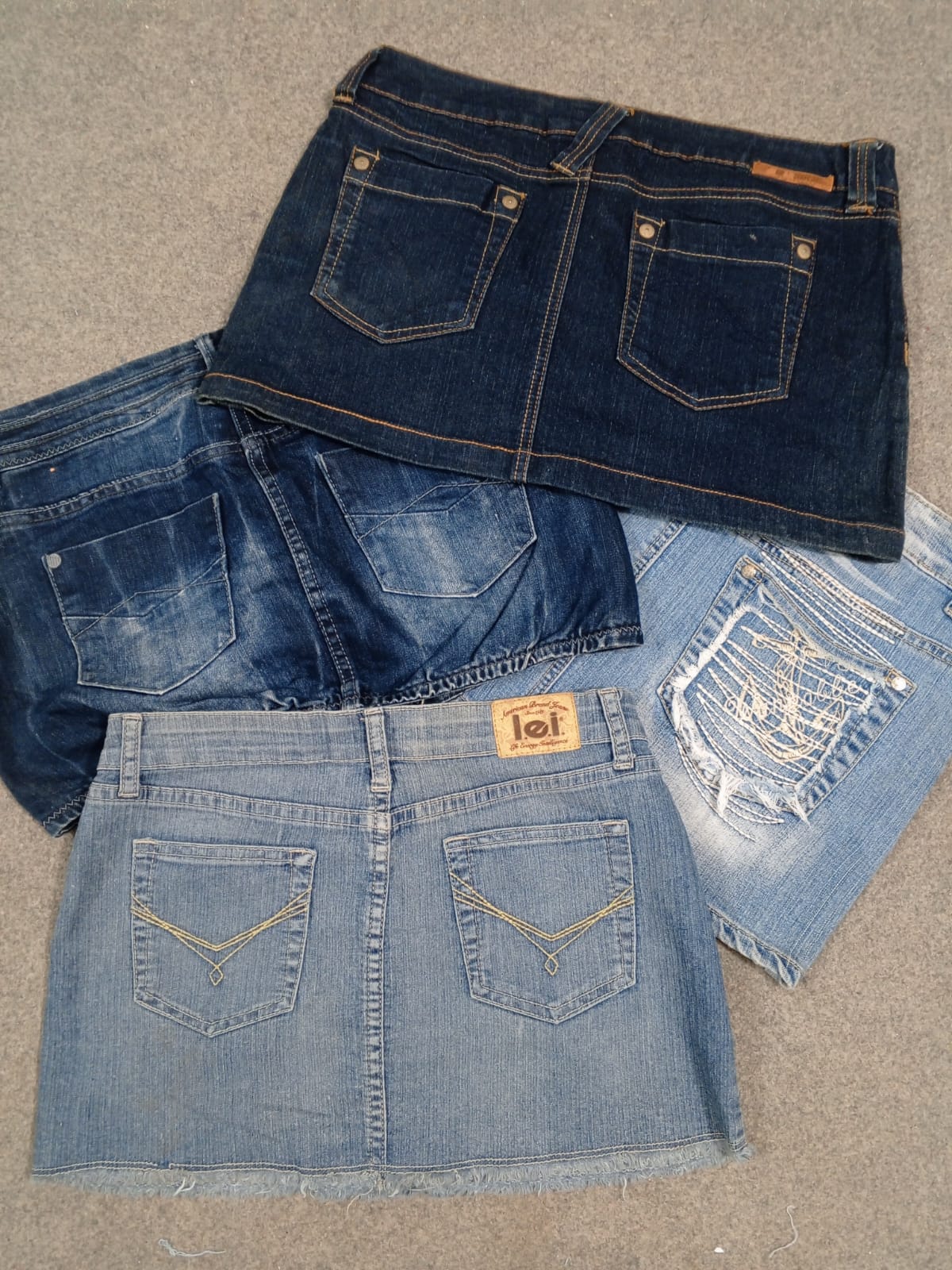 #189 Gonne Micro Mini in Denim Y2K da Ragazza