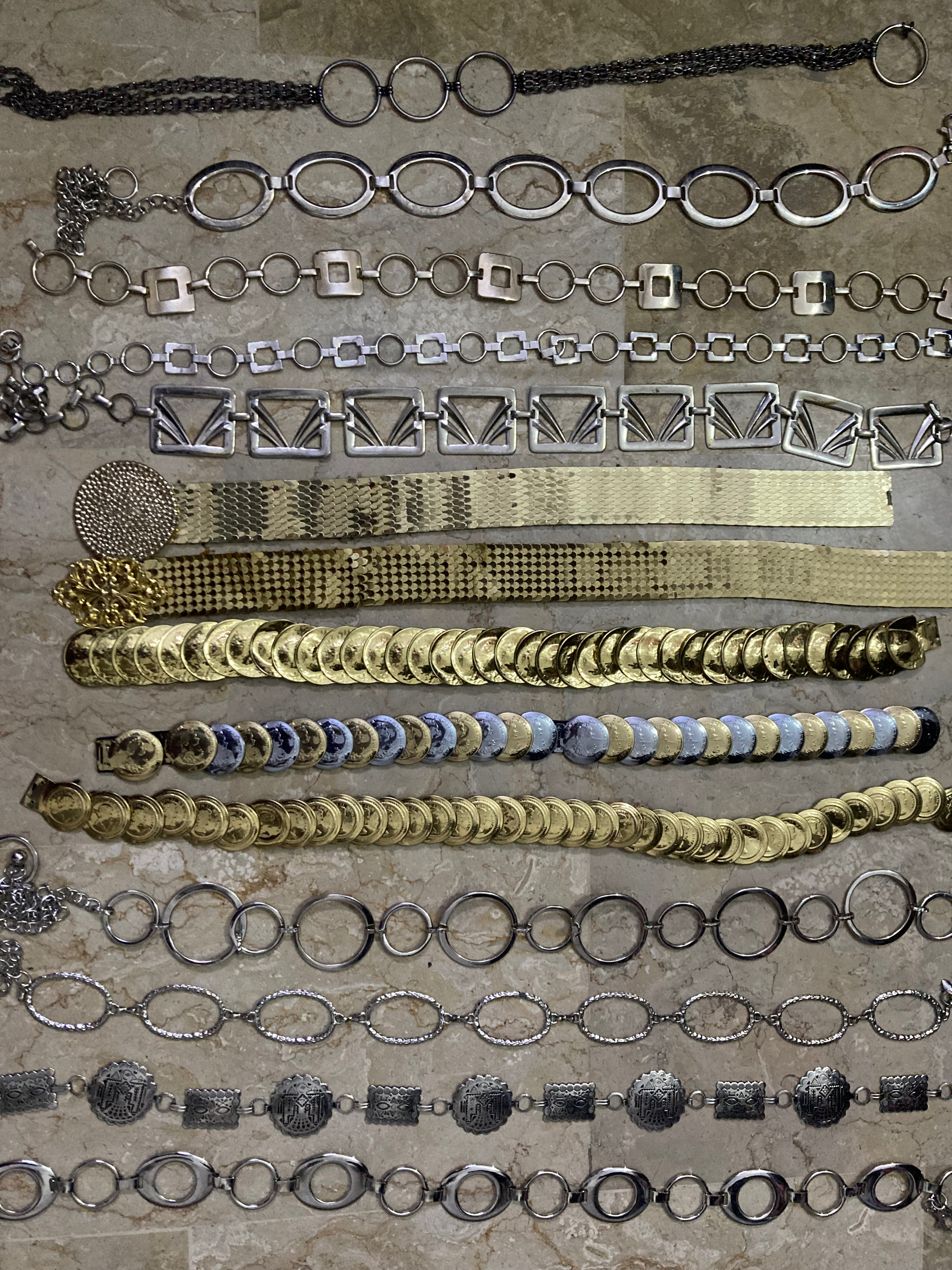 Ceintures en chaîne argent/Or Y2k