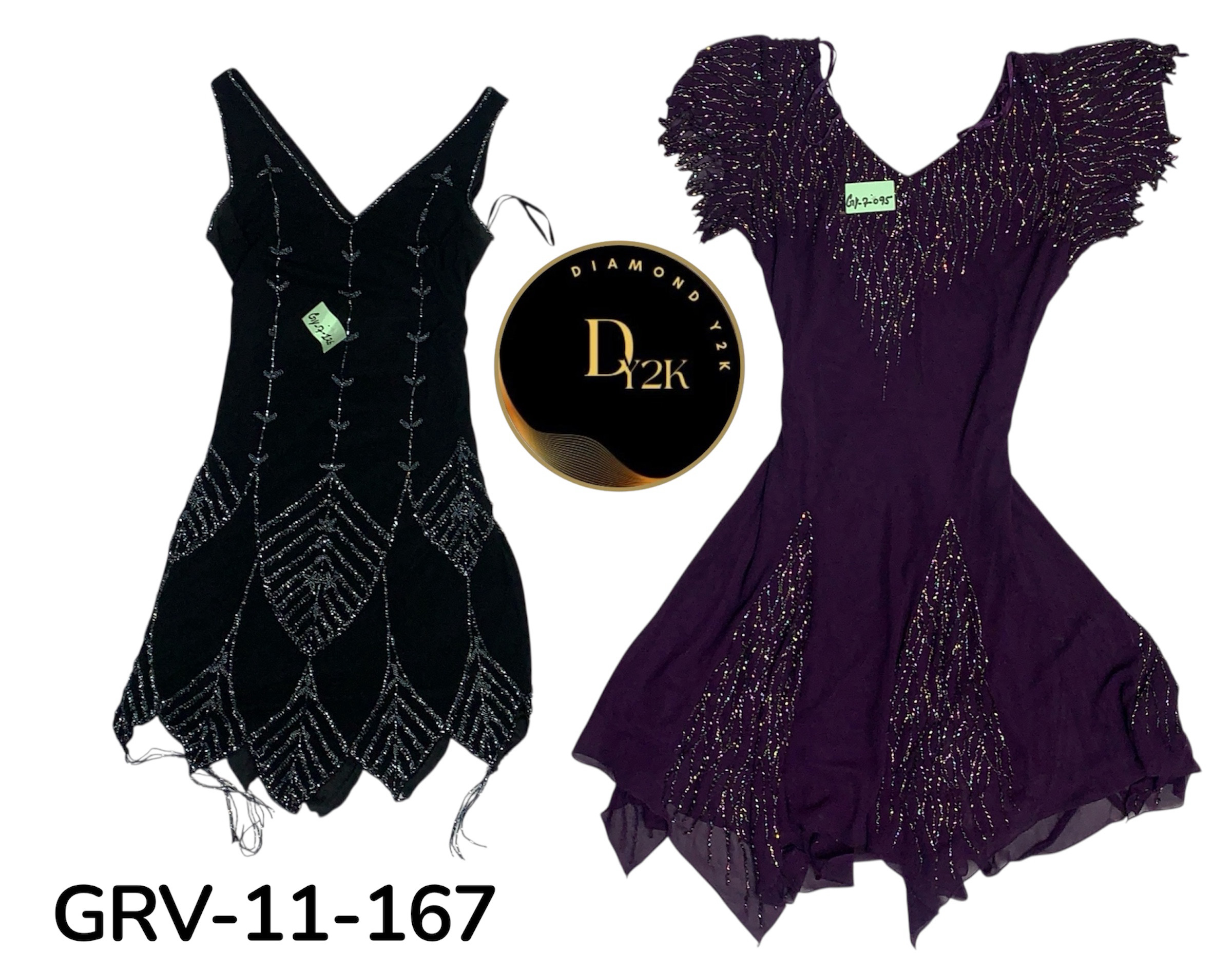 Beaded Party Dress – Sparkly Retro Glam Aesthetic (GRV-11-167)