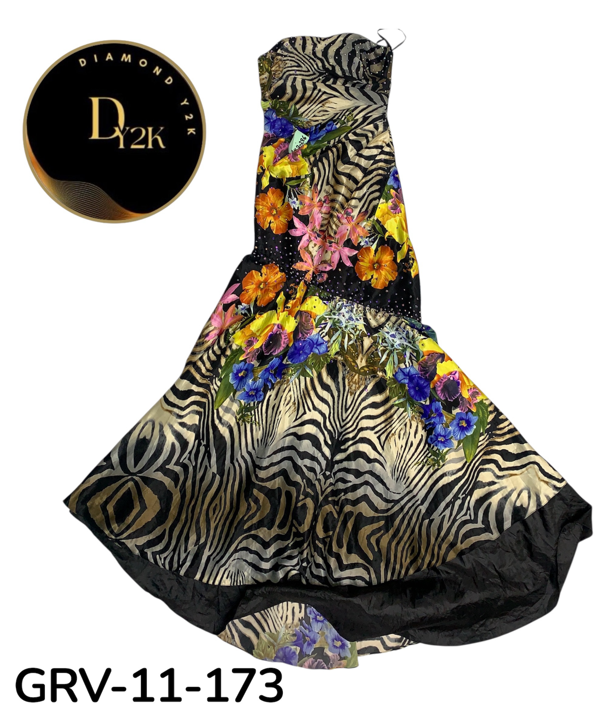 Crystal Beaded Dress – Rare Retro Glam Look (GRV-11-173)