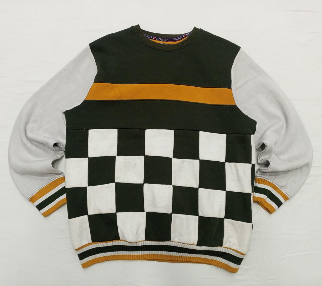 CR818 Upcycled Checkerboard Sweatshirt