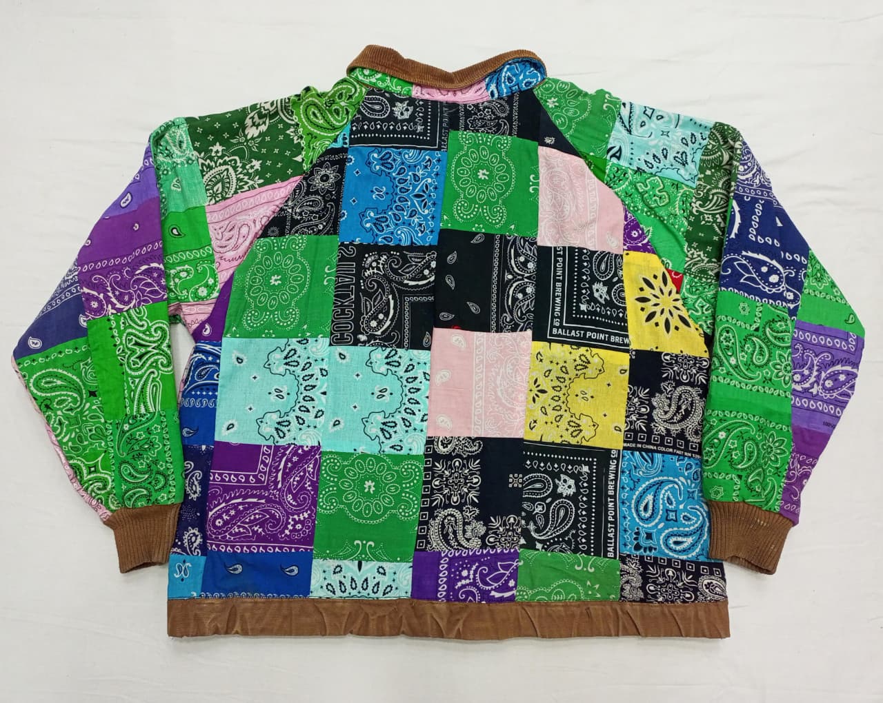 CR822 Upcycled Bandana Jackets with carhartt logo