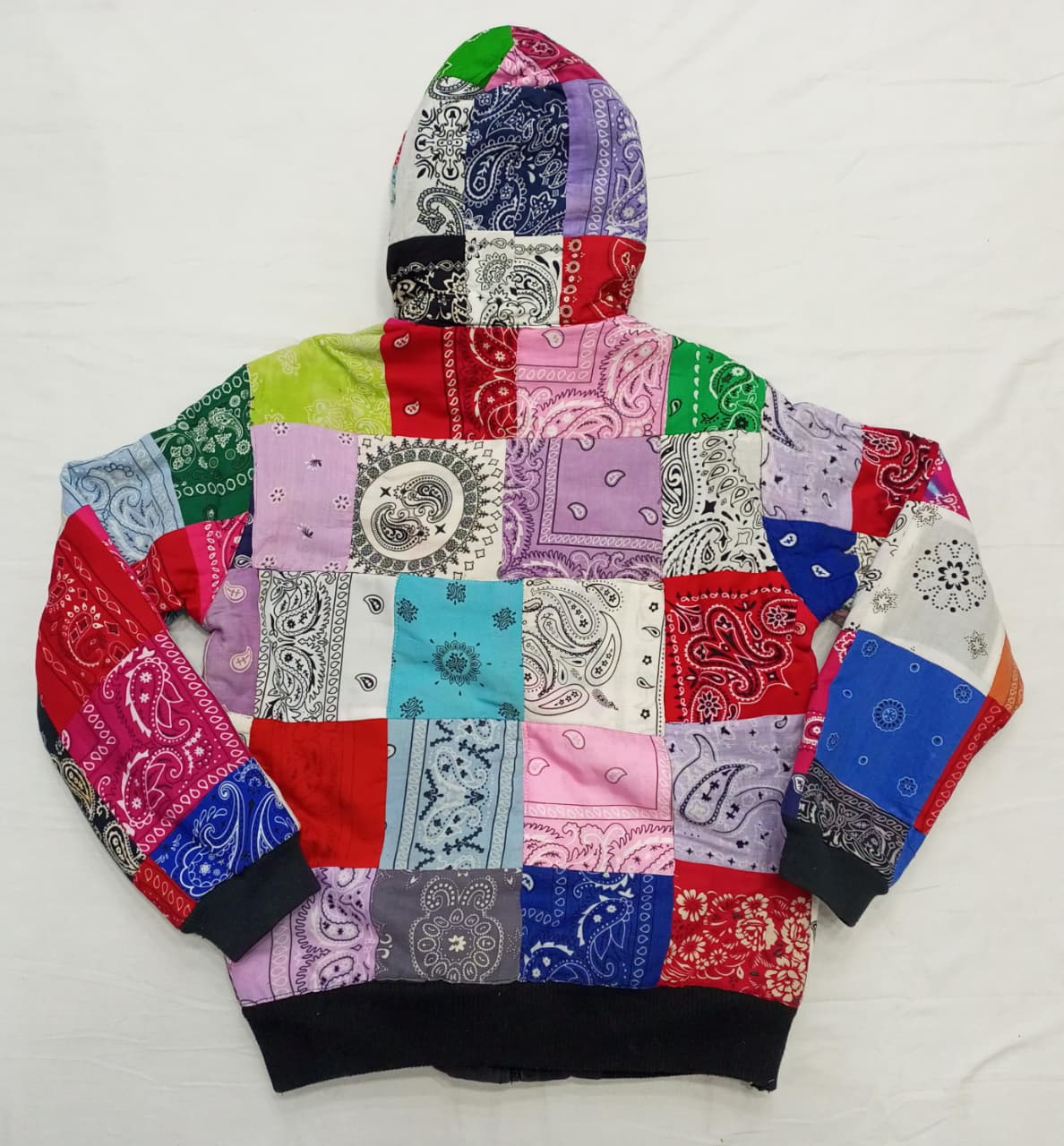 CR823 Upcycled Bandana Patch Hoodies