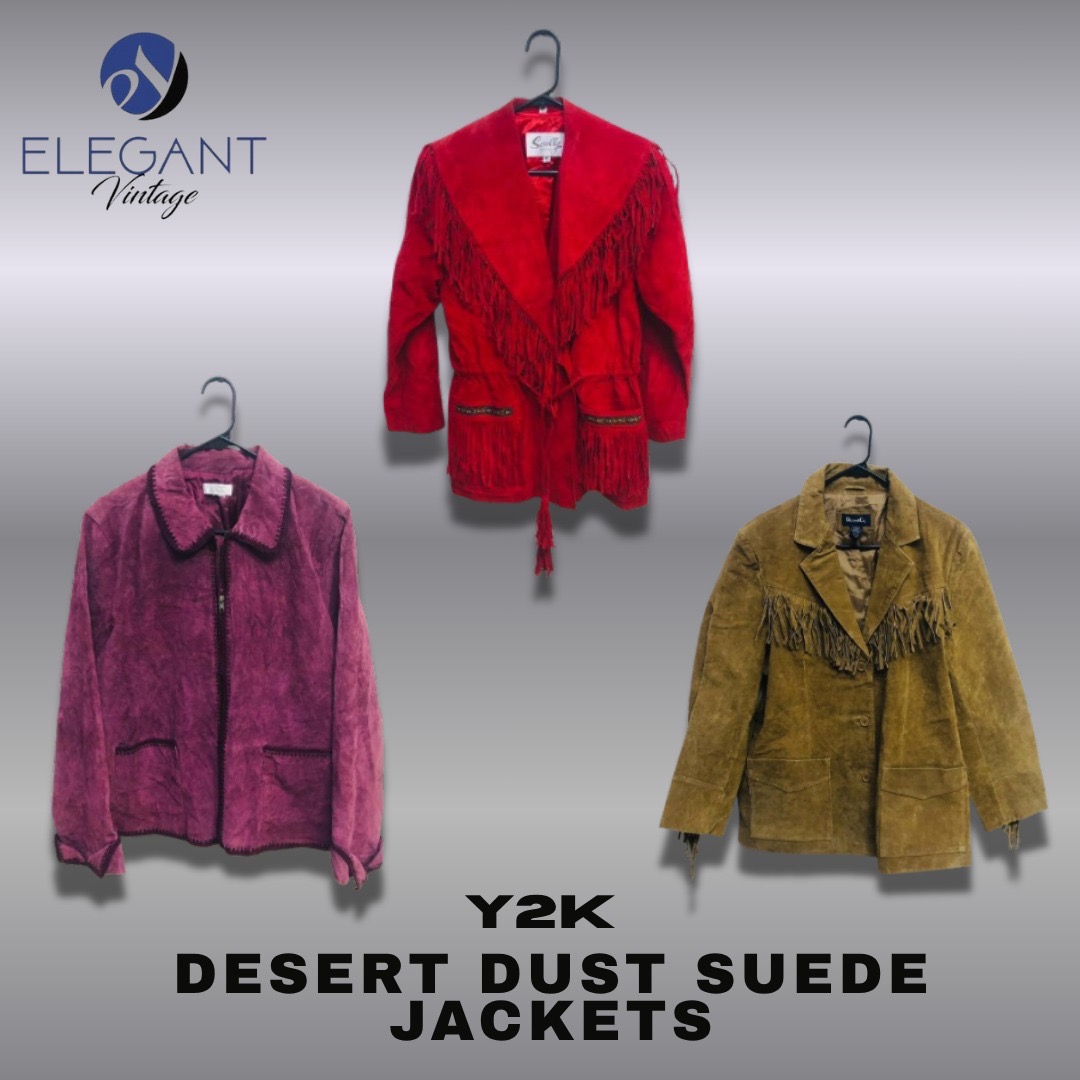 Y2K Desert Dust Suede Jackets - EV1212