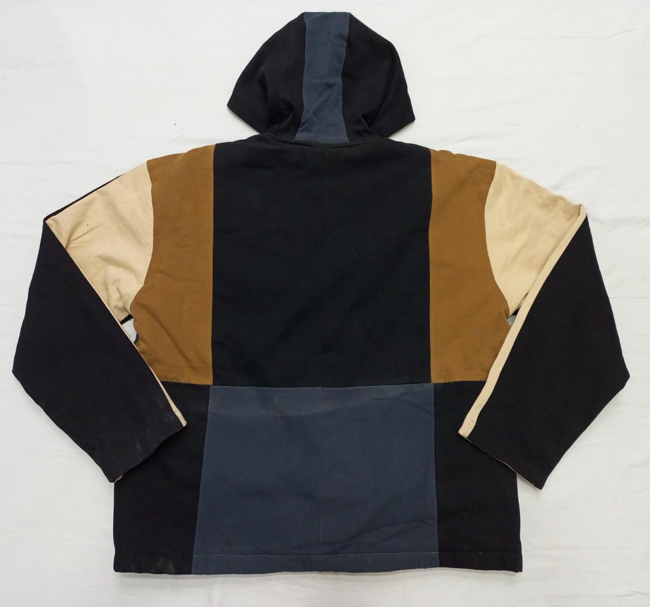 CR826 Upcycled Carhartt Colour-Block Hooded Jacket