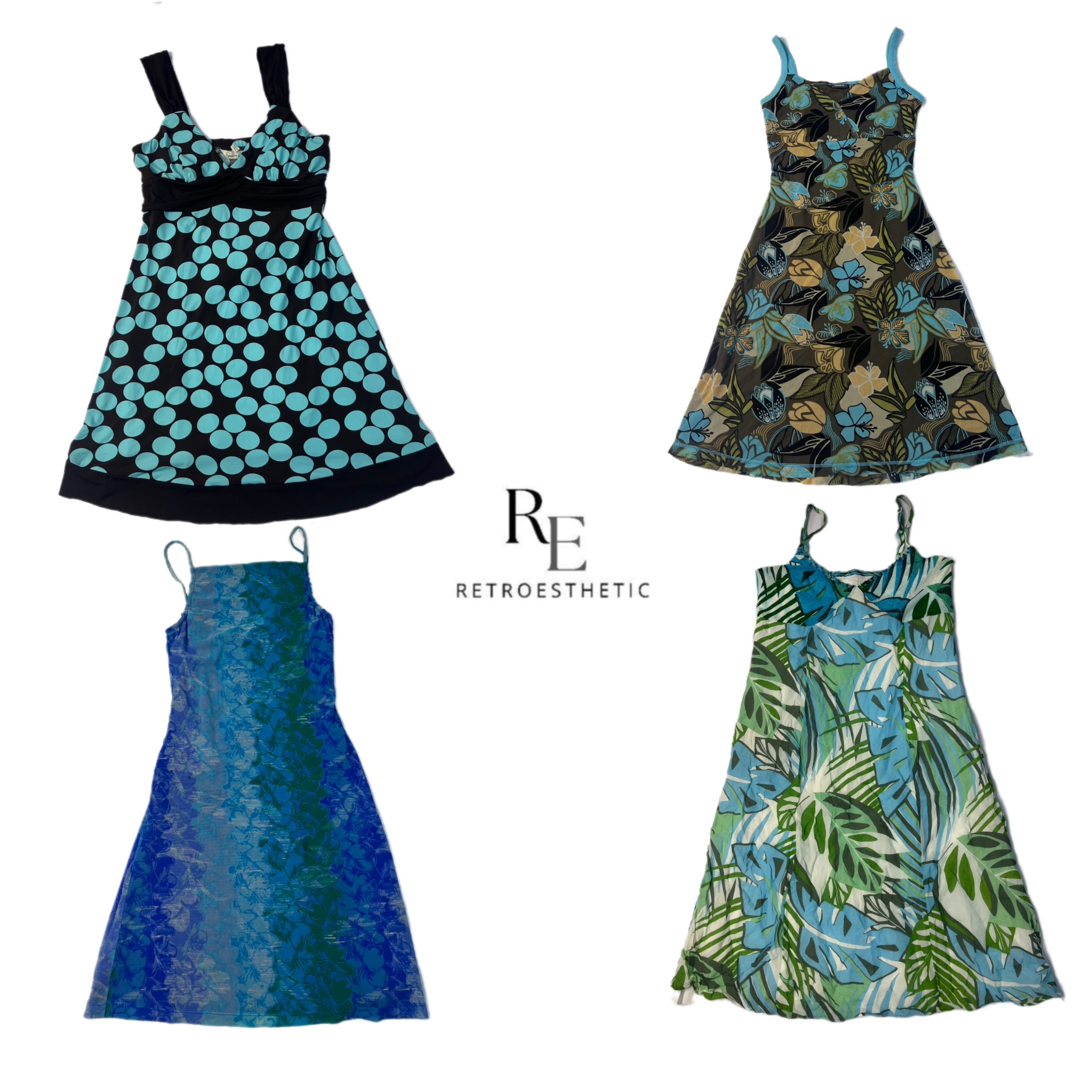 Y2k Blue ocean Dreeses (RE-2480)