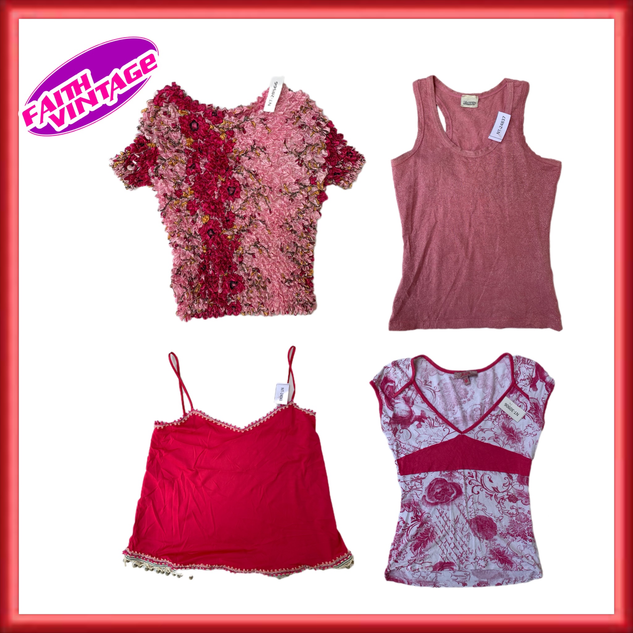 Floral Pinky Tops Dress And Skirt mix ( FV-101)