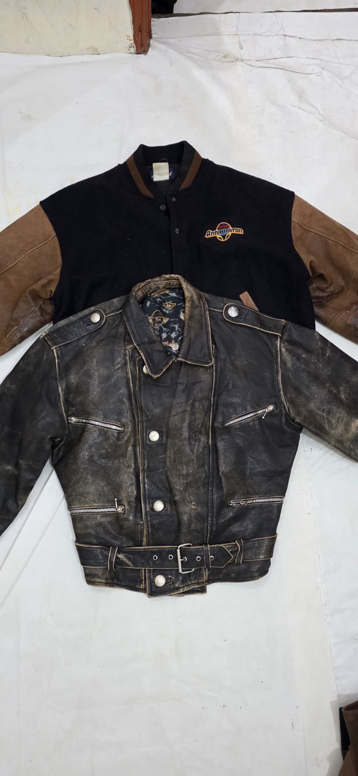 メンズ ヴィンテージ スタイリッシュ バイカーレザージャケット