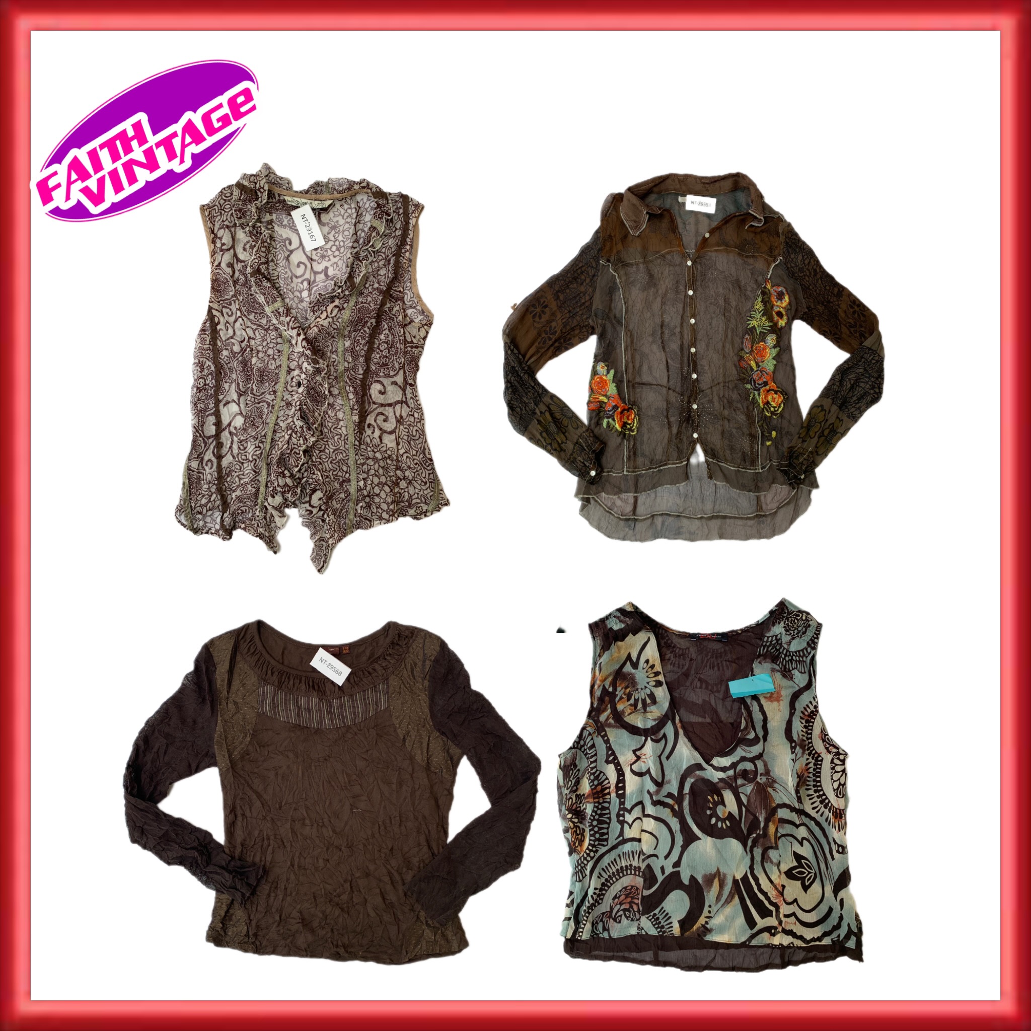 Earthy Tone All Tops Dress And Skirts mix (FV-104)