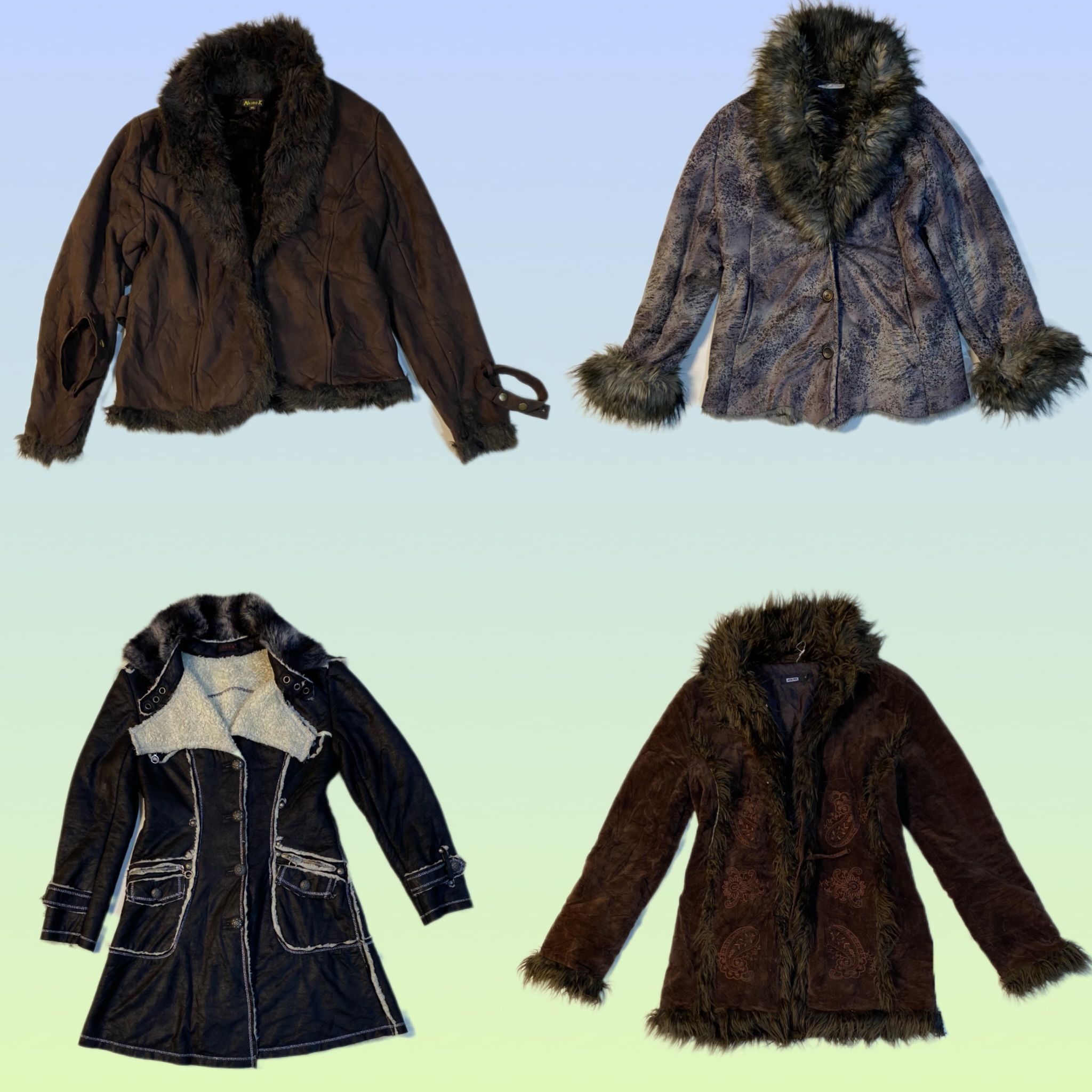 Manteau afghan unique Y2K (TS-1576)