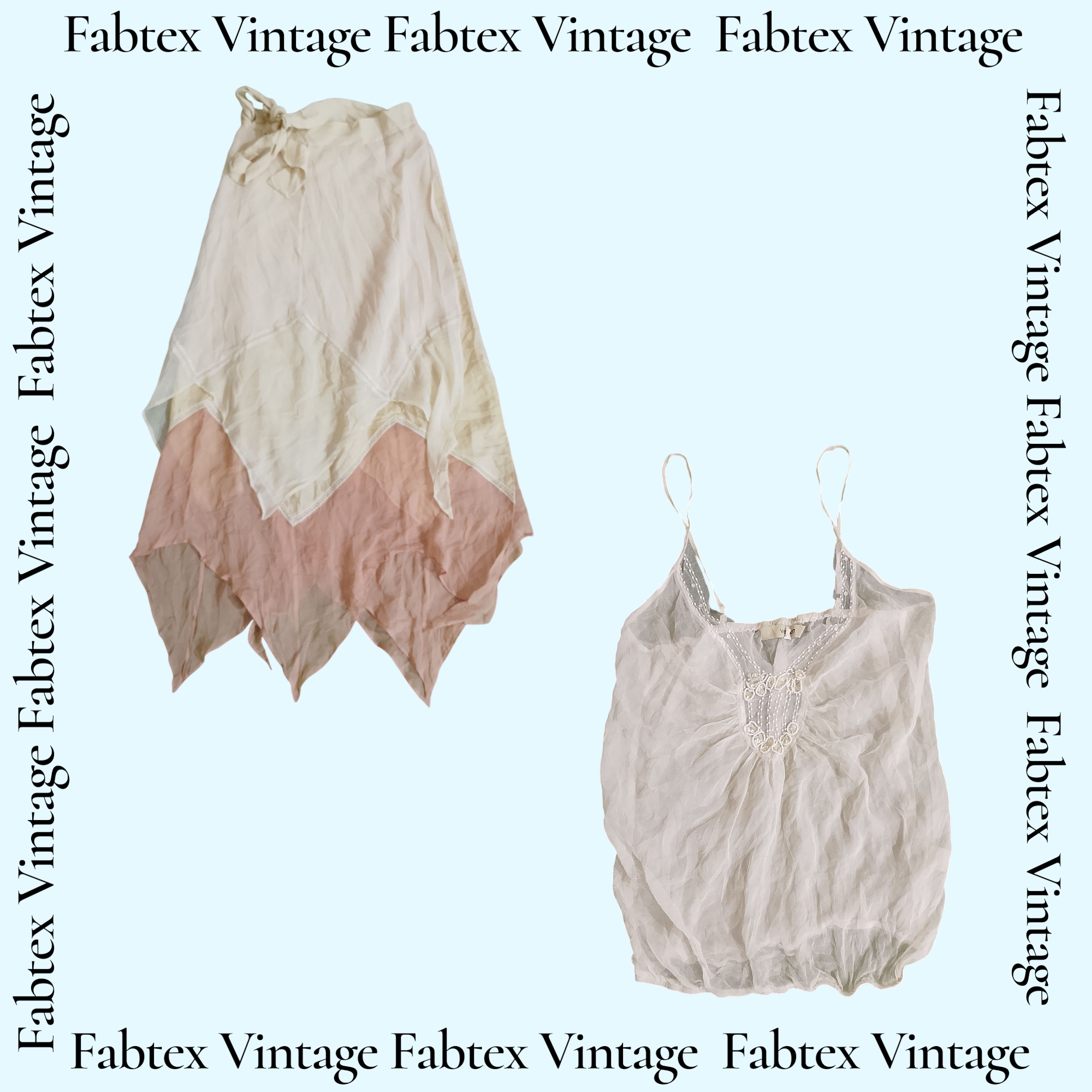 (FV-556) Fairycore Coquette Mix Bundle | Durchsichtige Spitzenoberteile, Patchwork-Röcke & Blumige Y2K-Teile