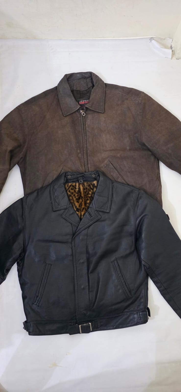 Men's bomber style leather jackets