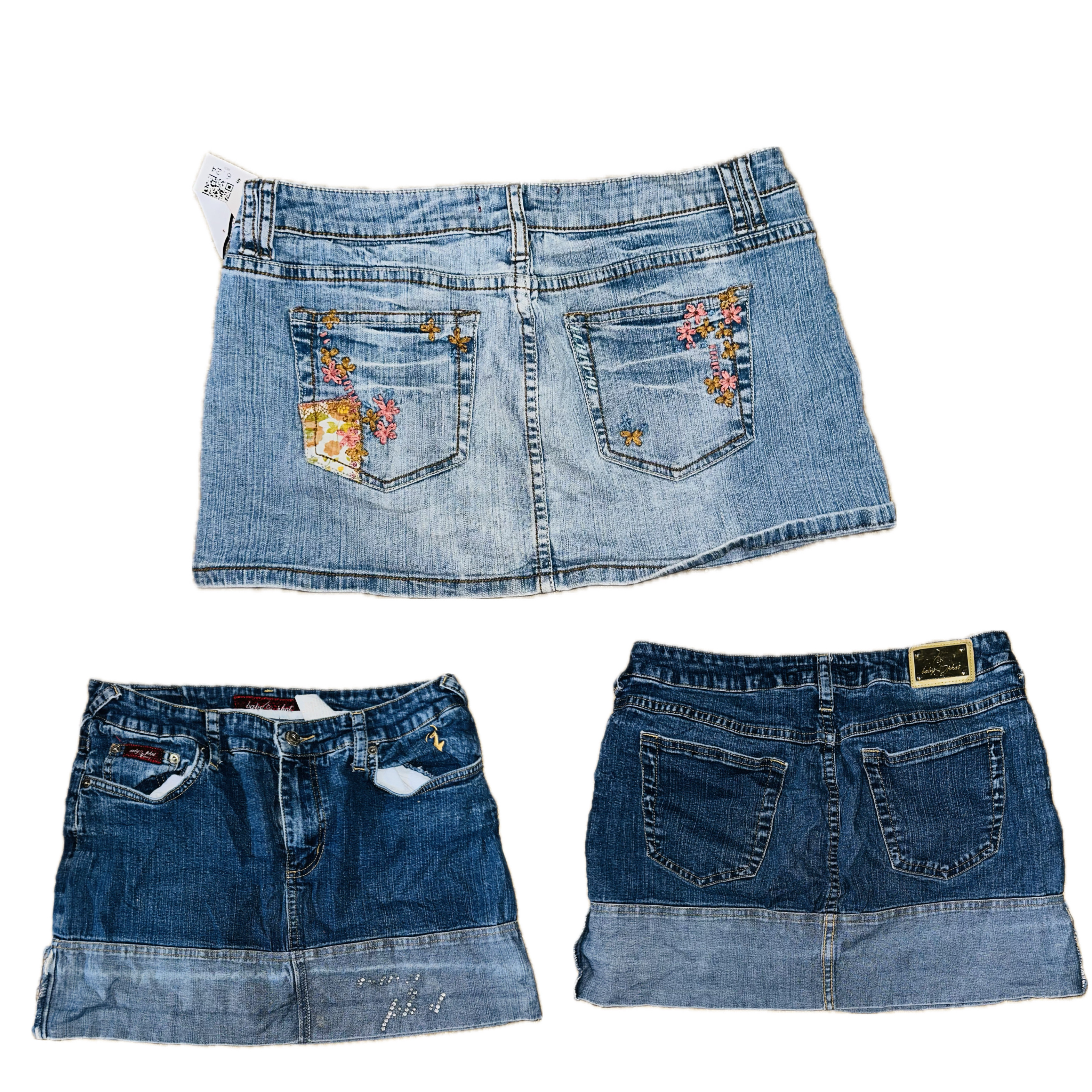 Y2K denim Micro mini skirt Ft.baby phat