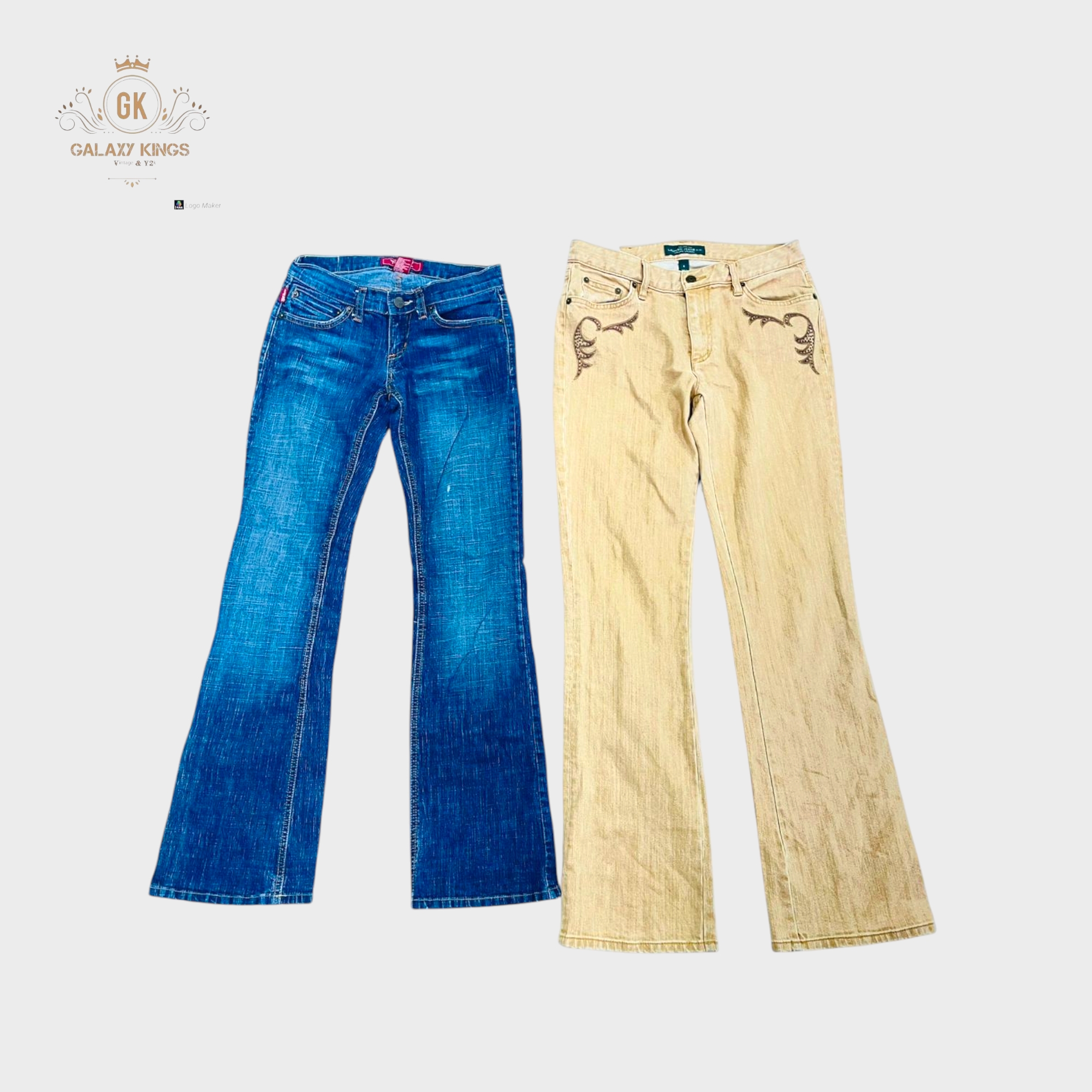 Jeans a zampa d'elefante Y2K anni '90