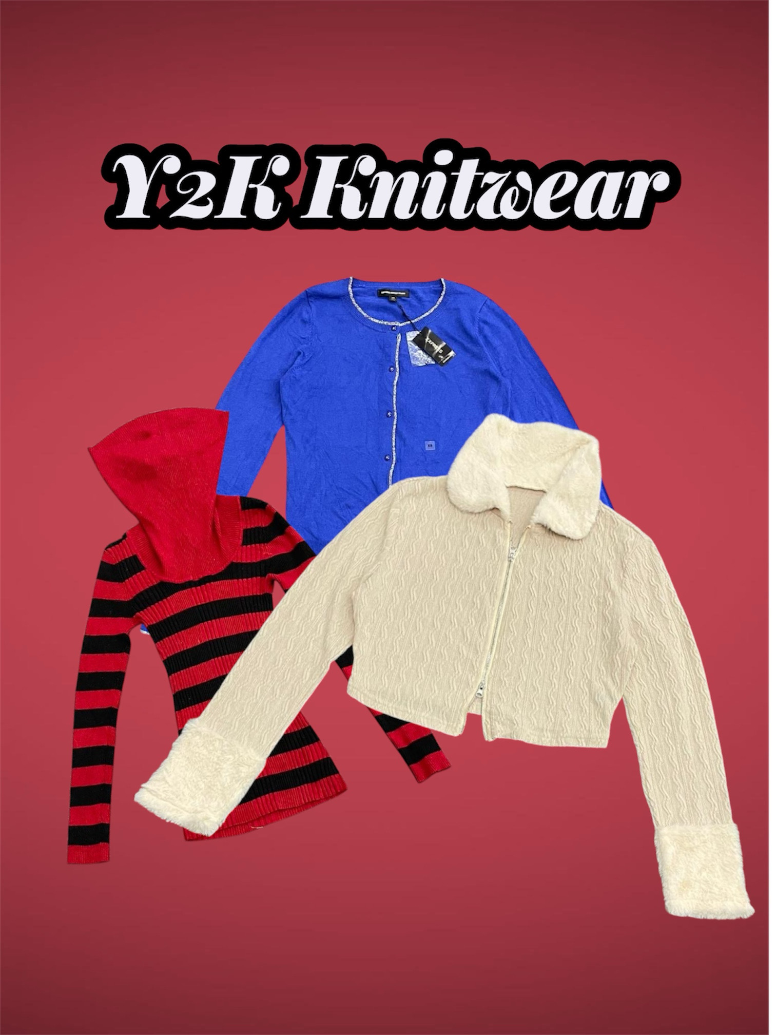 Y2K Preppy Chic Tricot Ajusté E6