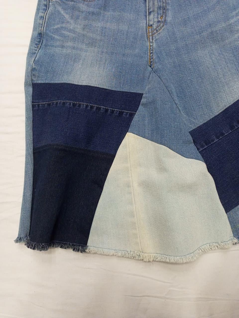 CR837 Upcycled Patchwork Denim Skirts