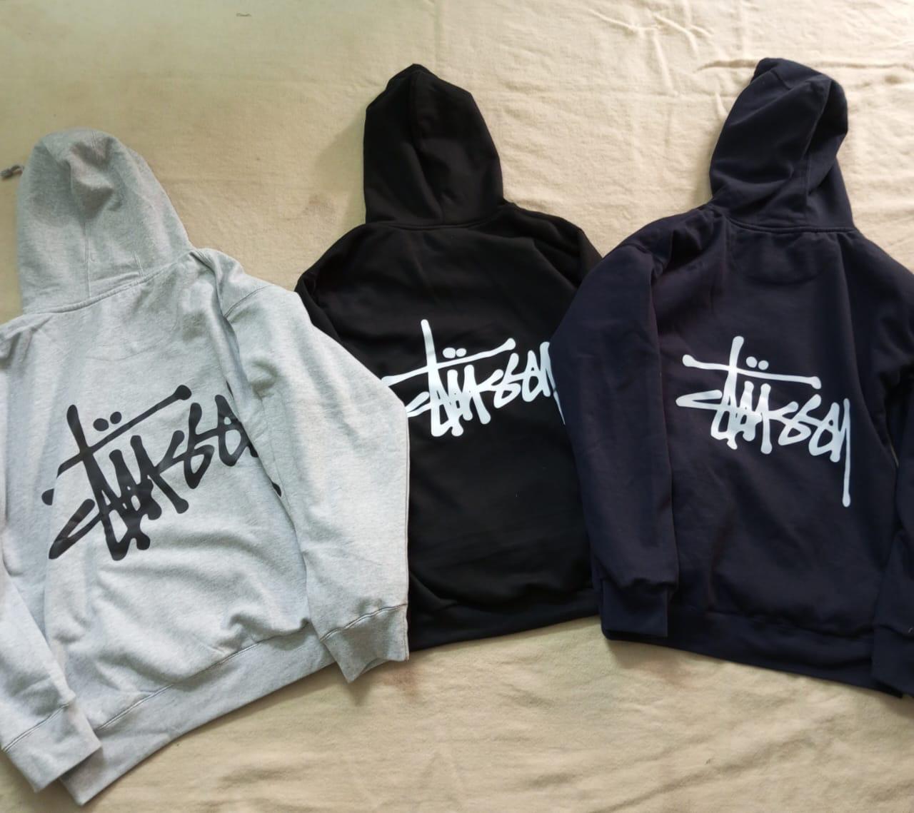 Pull à capuche mix de style retravaillé Stussy