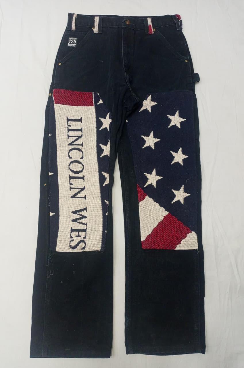 CR849 Calças de Carpinteiro Patrimoniais Stars & Stripes Recicladas