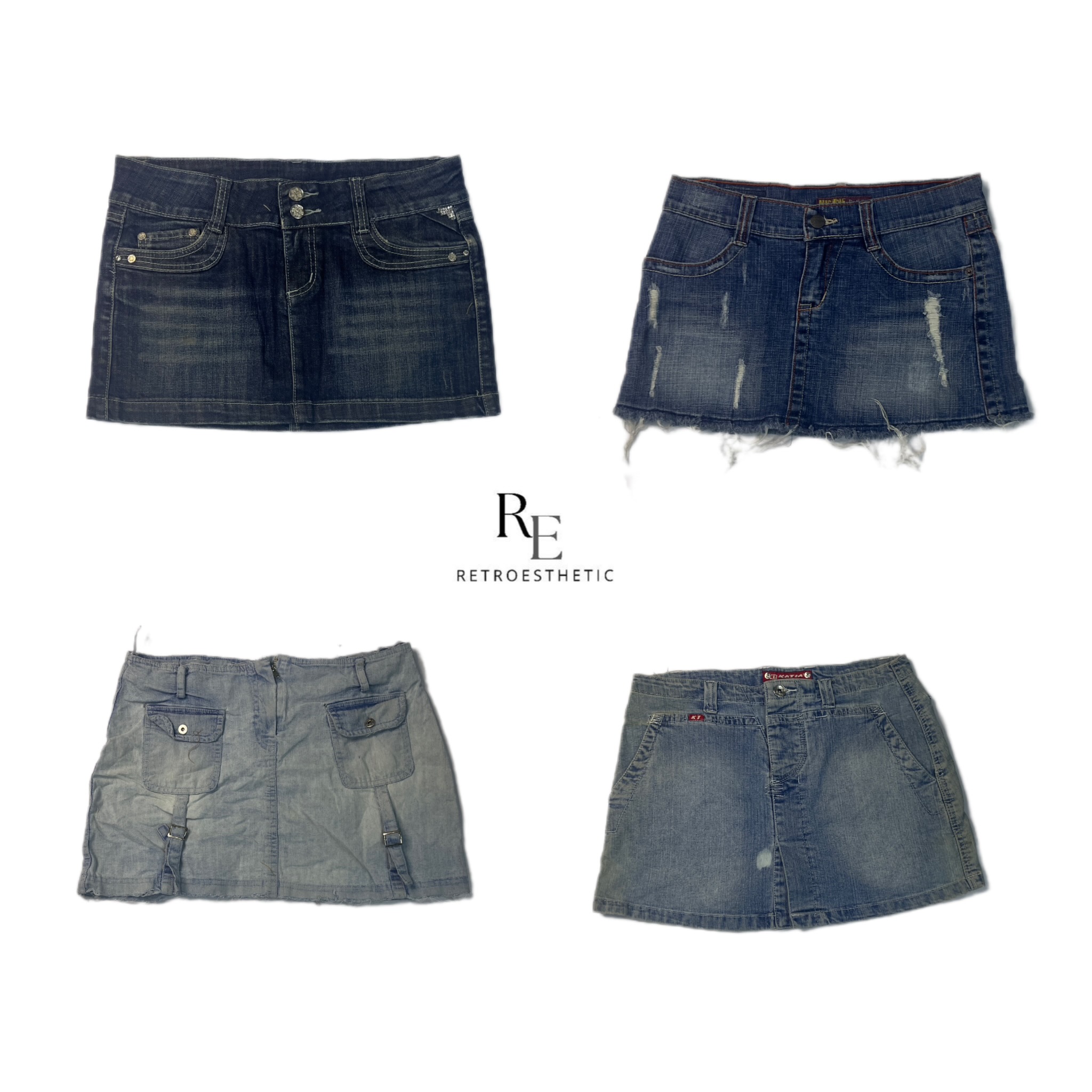 Y2K NYC IT Girl Denim Mini Skirts RE-2424