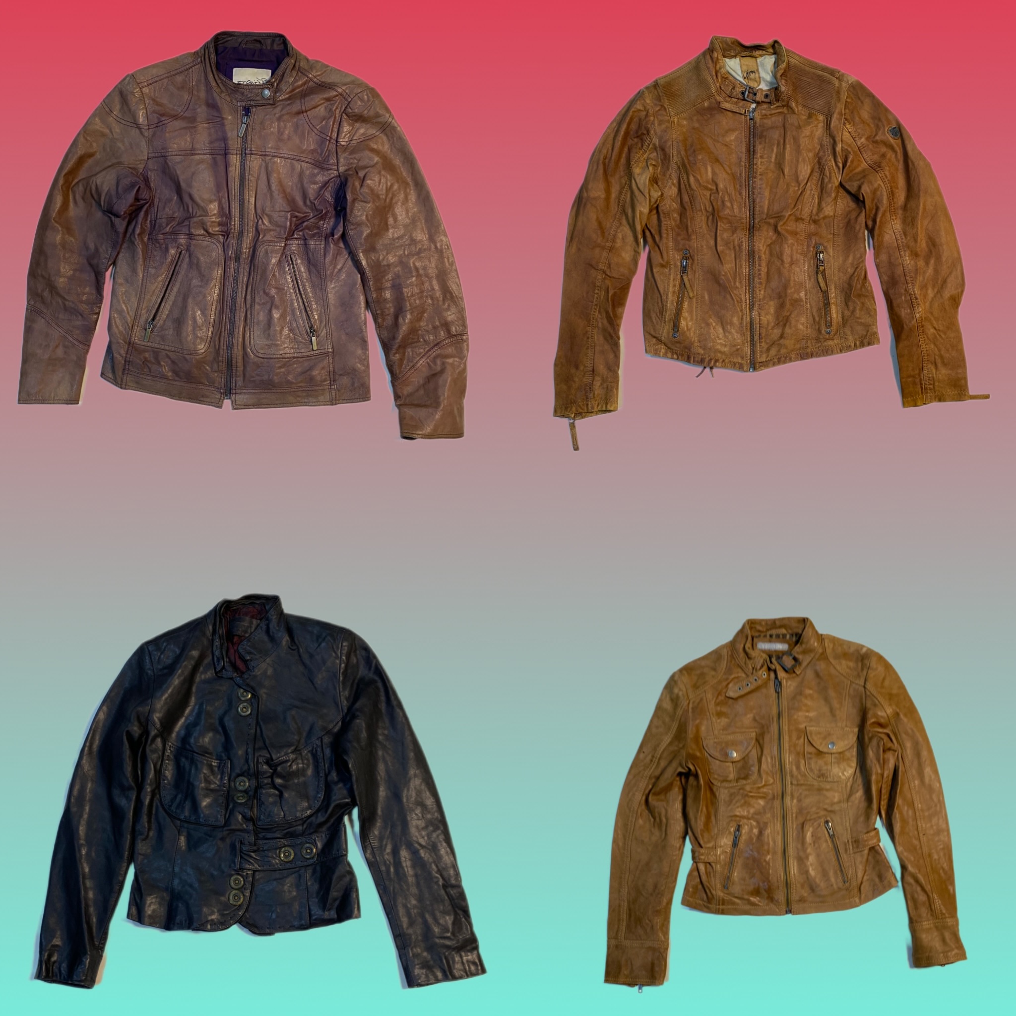 Y2K 90’s vibe leather jacket (TS-1587)