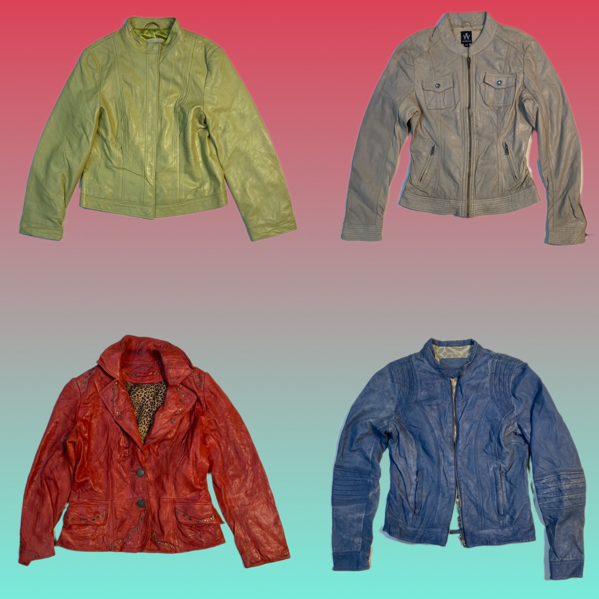 Y2K NYC Leather Jacket (TS-1589)